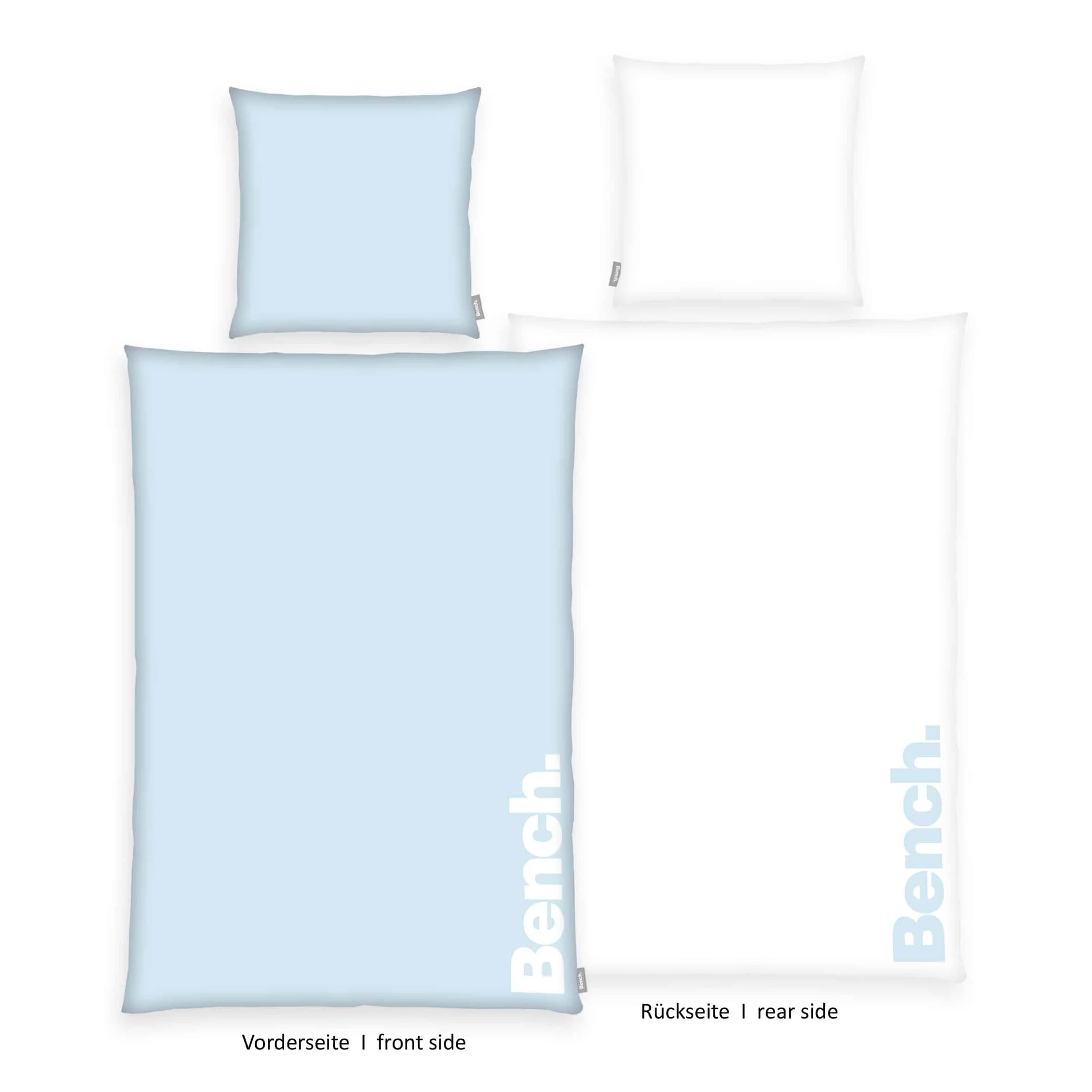 Bench® Bettwäsche-Set 'Hellblau' – 135x200, 140x200 oder 155x220, Renforcé