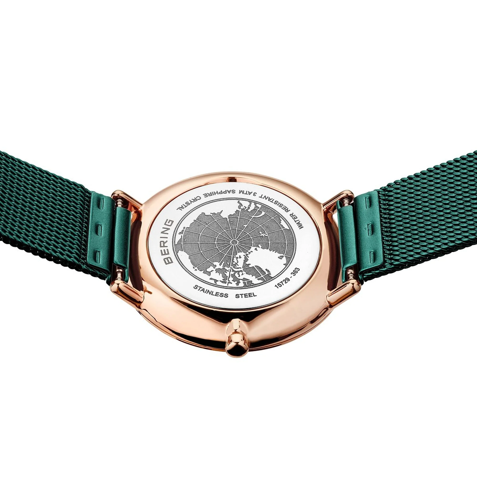 Bering Damen Uhr Armbanduhr Ultra-Slim Grün - 15729-868 Edelstahl - Image 3