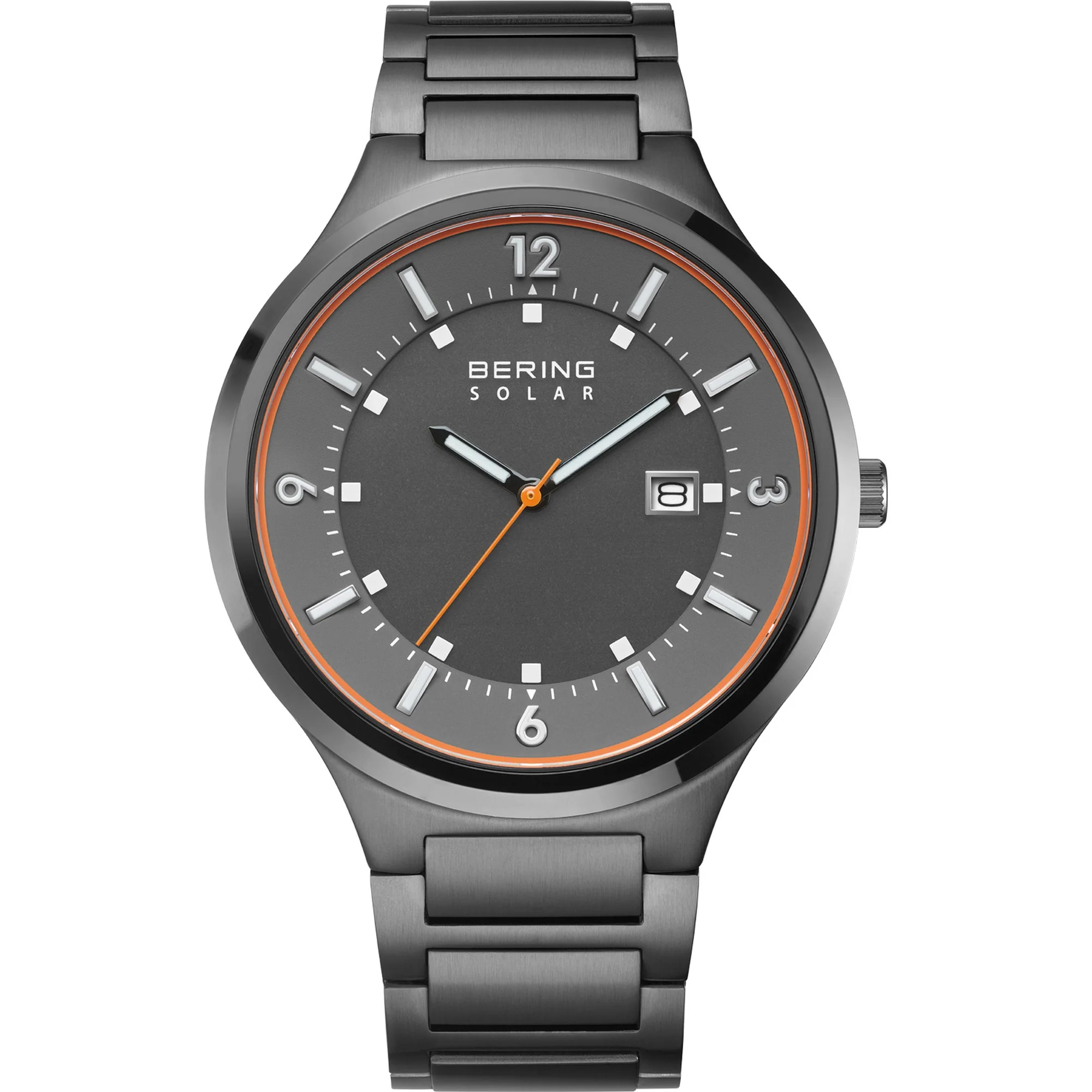 Bering Herren Uhr Armbanduhr Edelstahl grau 14442-777 Solar