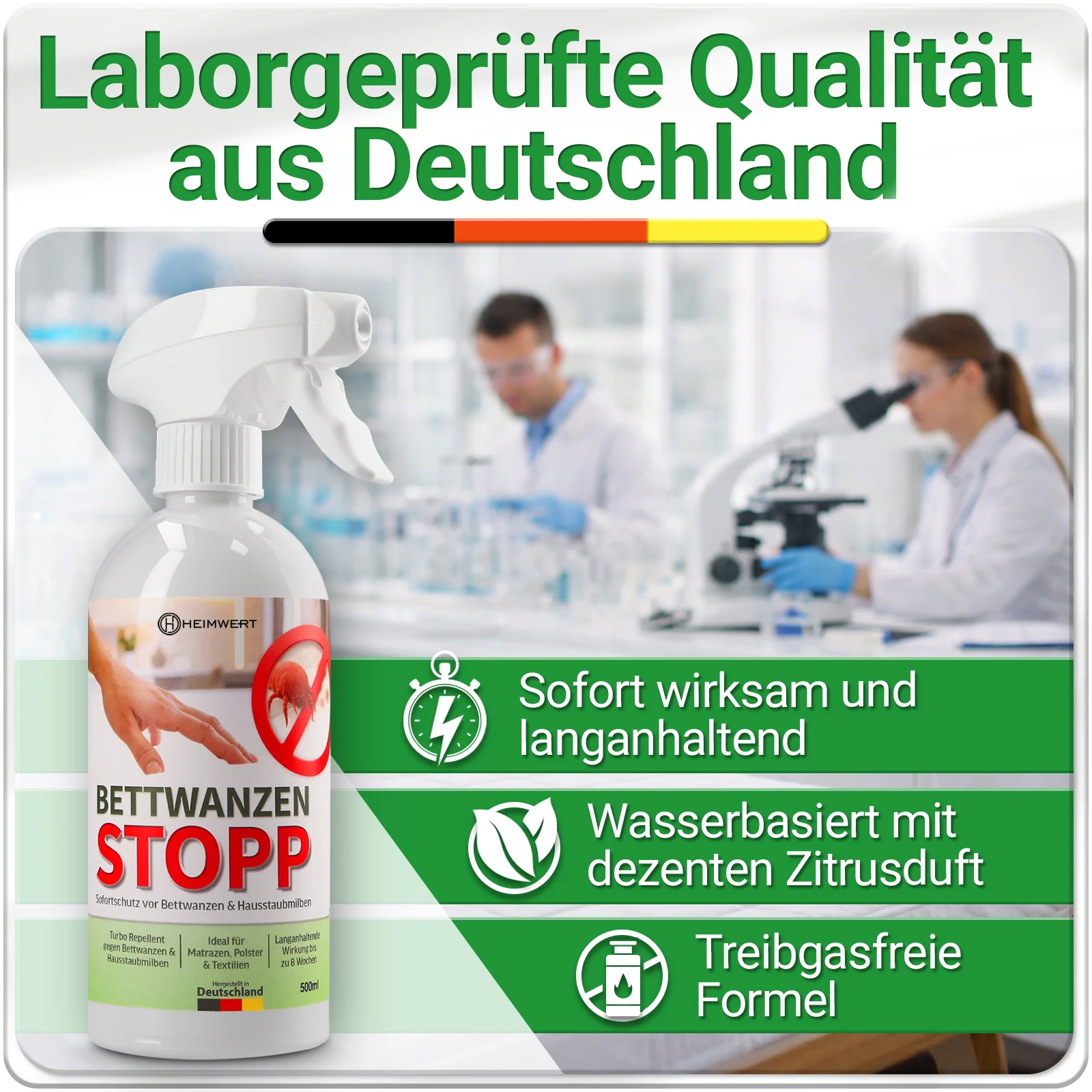 Bettwanzen Spray Milbenspray Sofortschutz für Matratze Polster und Textilien 500 ml - Image 9