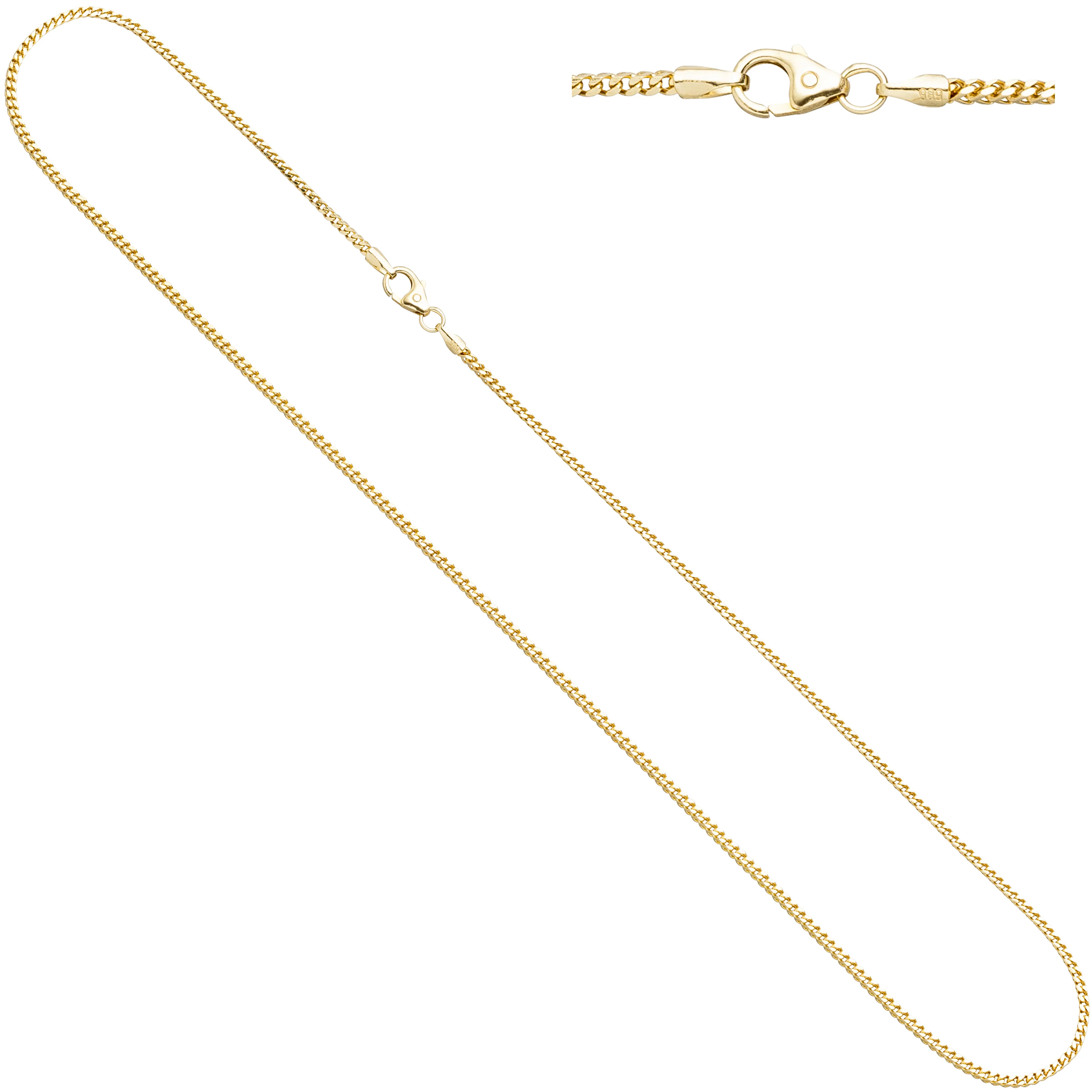 Bingokette 585 Gelbgold 1,5 mm 50 cm Gold Kette Halskette Goldkette Karabiner - Image 2