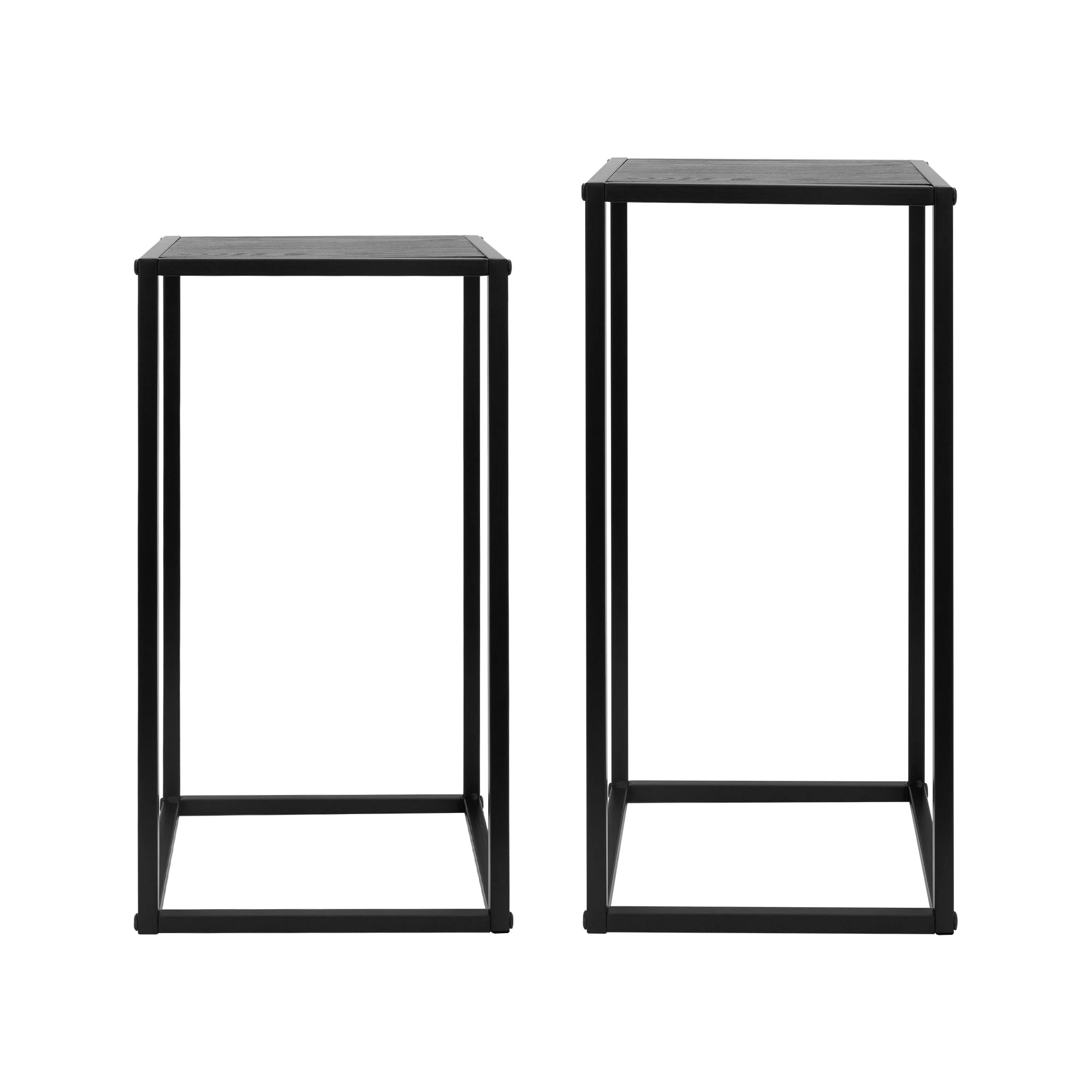 Blumenständer 2er Set Schwarz aus Metall Pflanzenständer - Image 2
