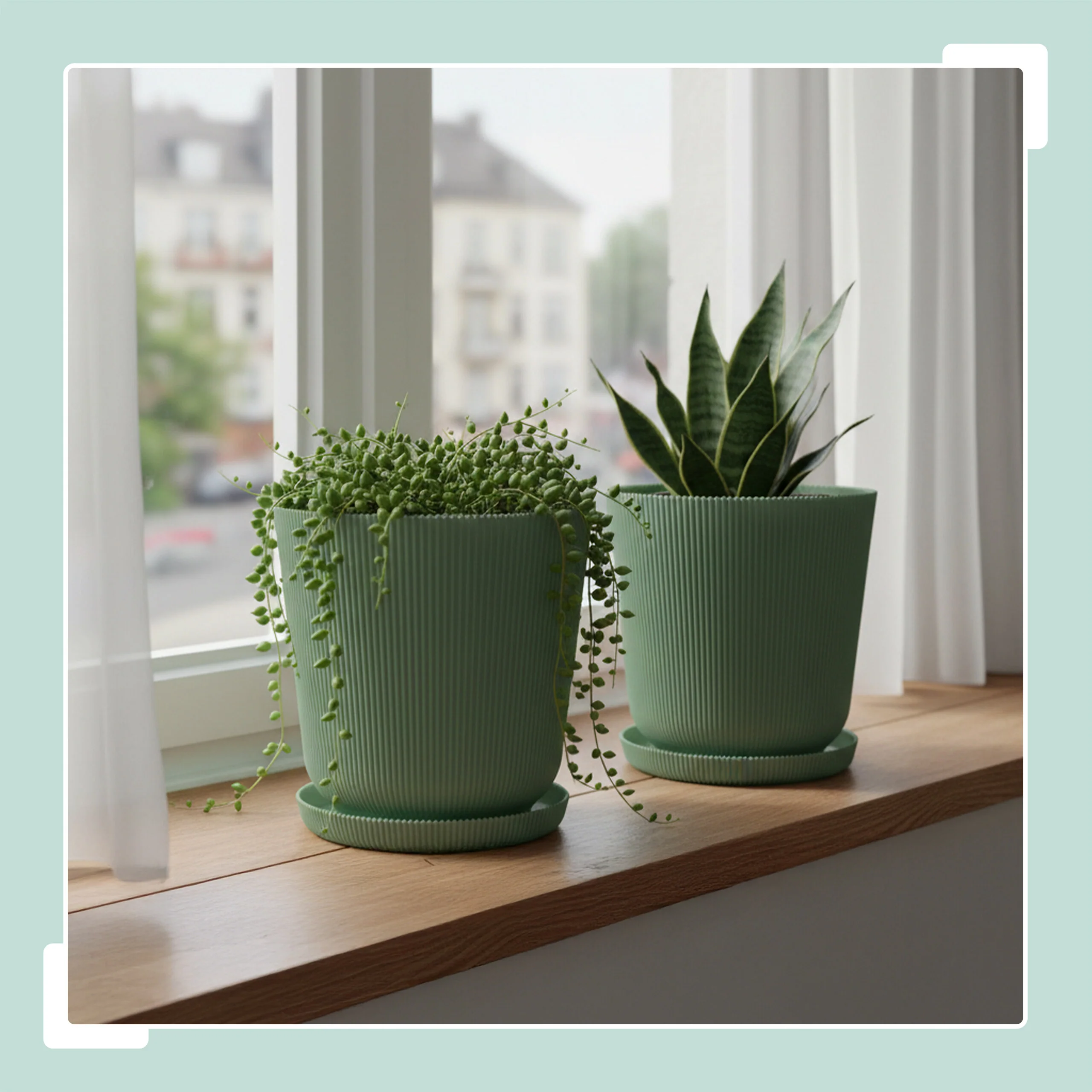 Blumentopf mit Untersetzer 2er Set - Image 23