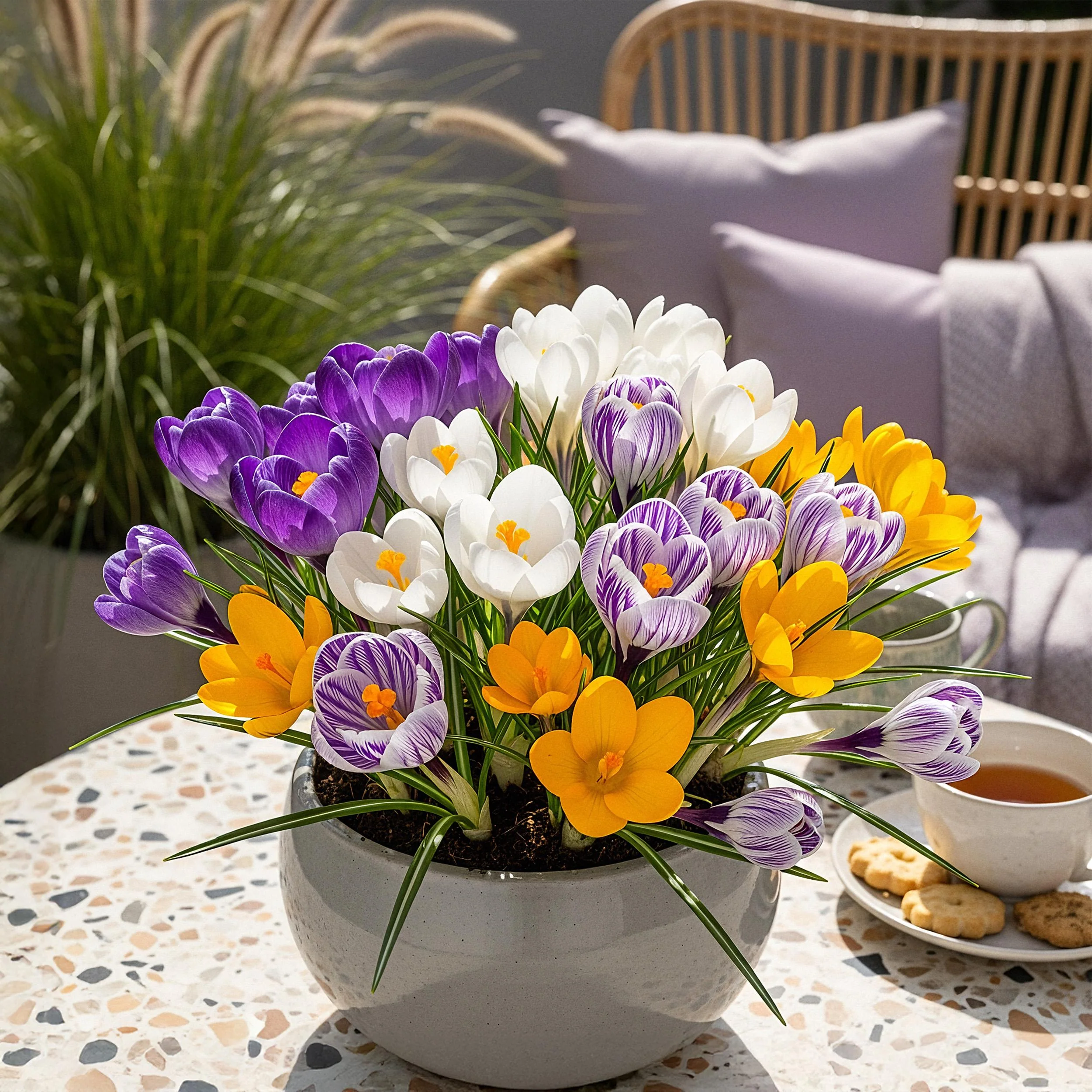 Blumenzwiebeln Krokus Crocus großblumiger Mix in Versch. Farben 30 Stück Durchmesser 7-8cm - Image 3