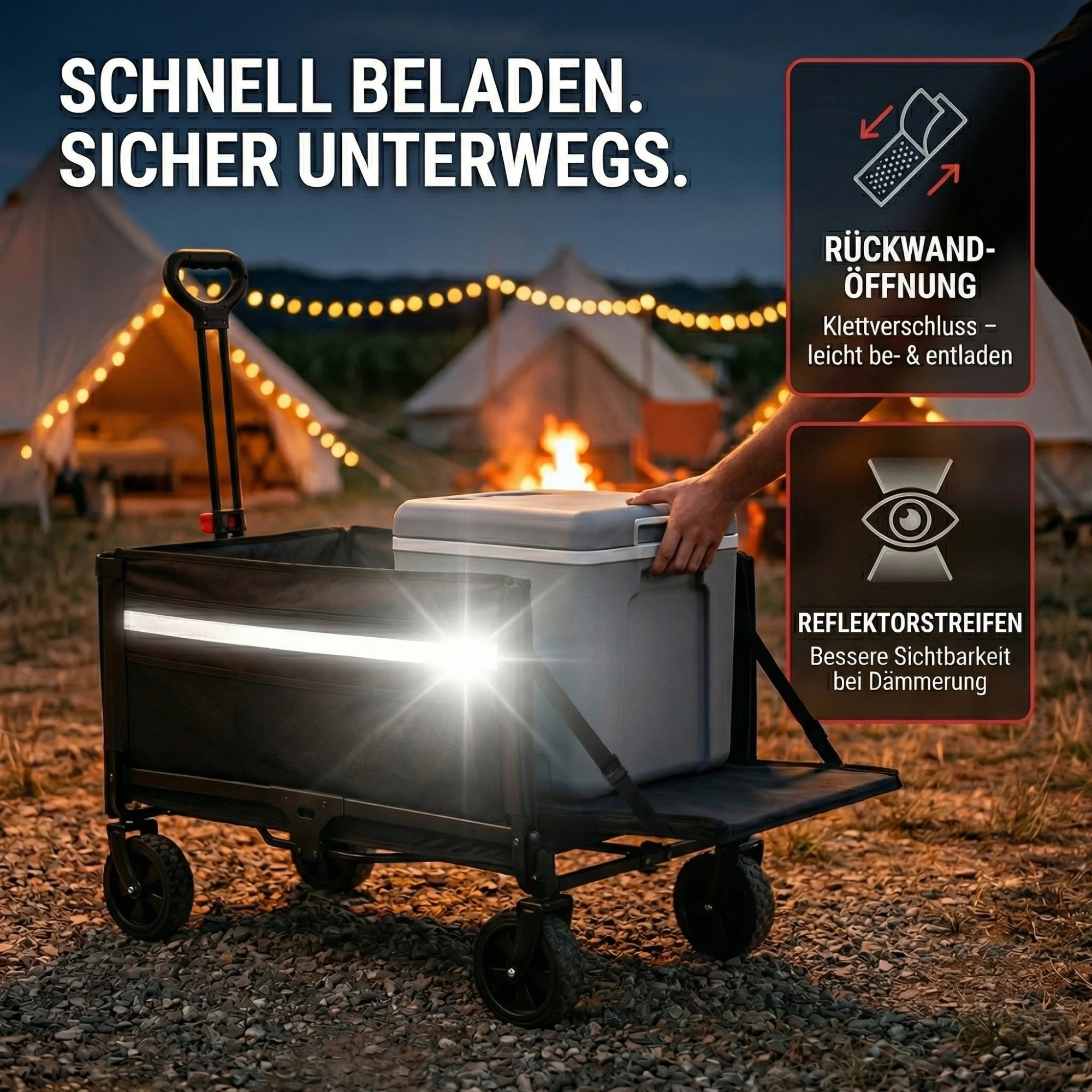 Bollerwagen faltbar 120L - Image 5