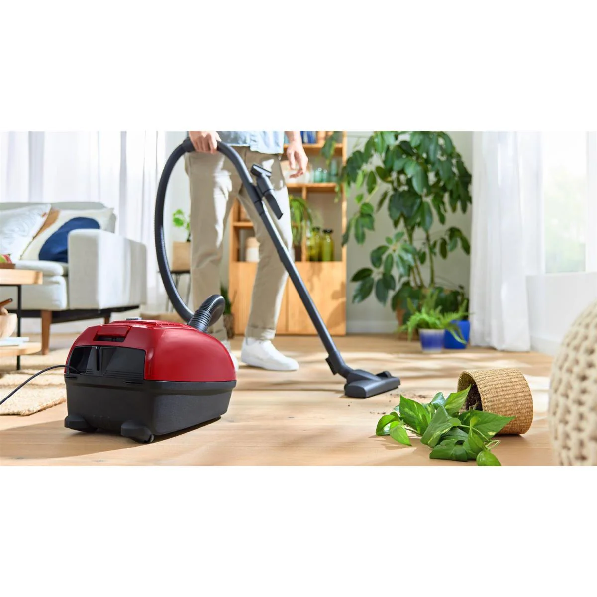 Bosch Serie 4, Staubsauger mit Beutel, Rot, BGD38RD1H - Image 6