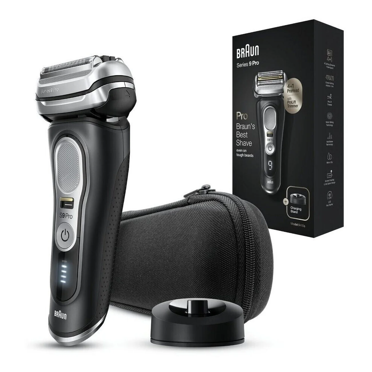 Braun Series 9 Pro 9410s schwarz, Rasierer, AutoSense, Präzisionsschalter - Image 3