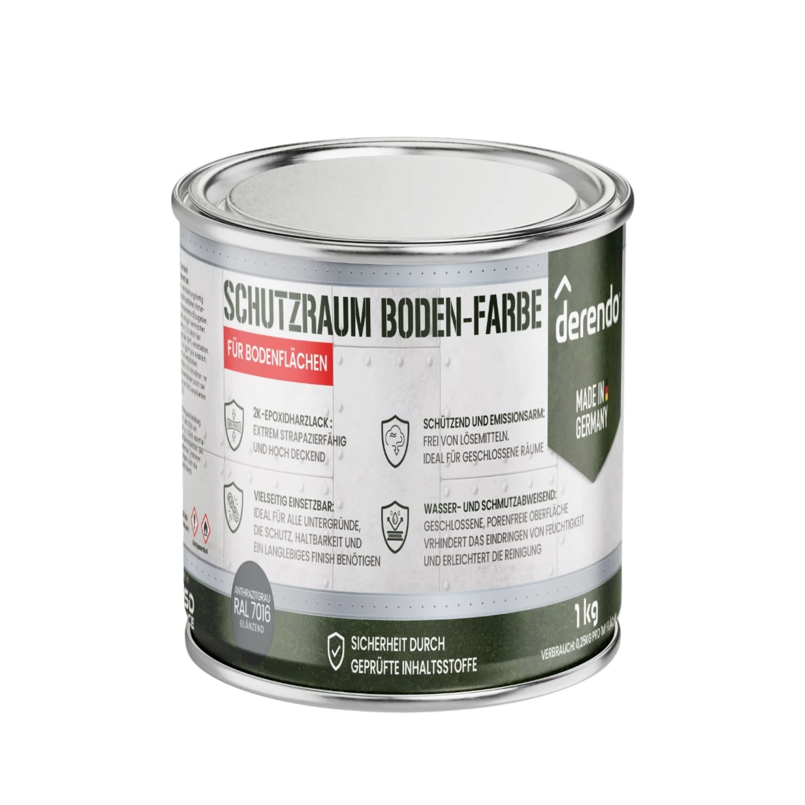 BSSD Defence Schutzraum Bodenfarbe anthrazit 2.5 Kg - Image 2