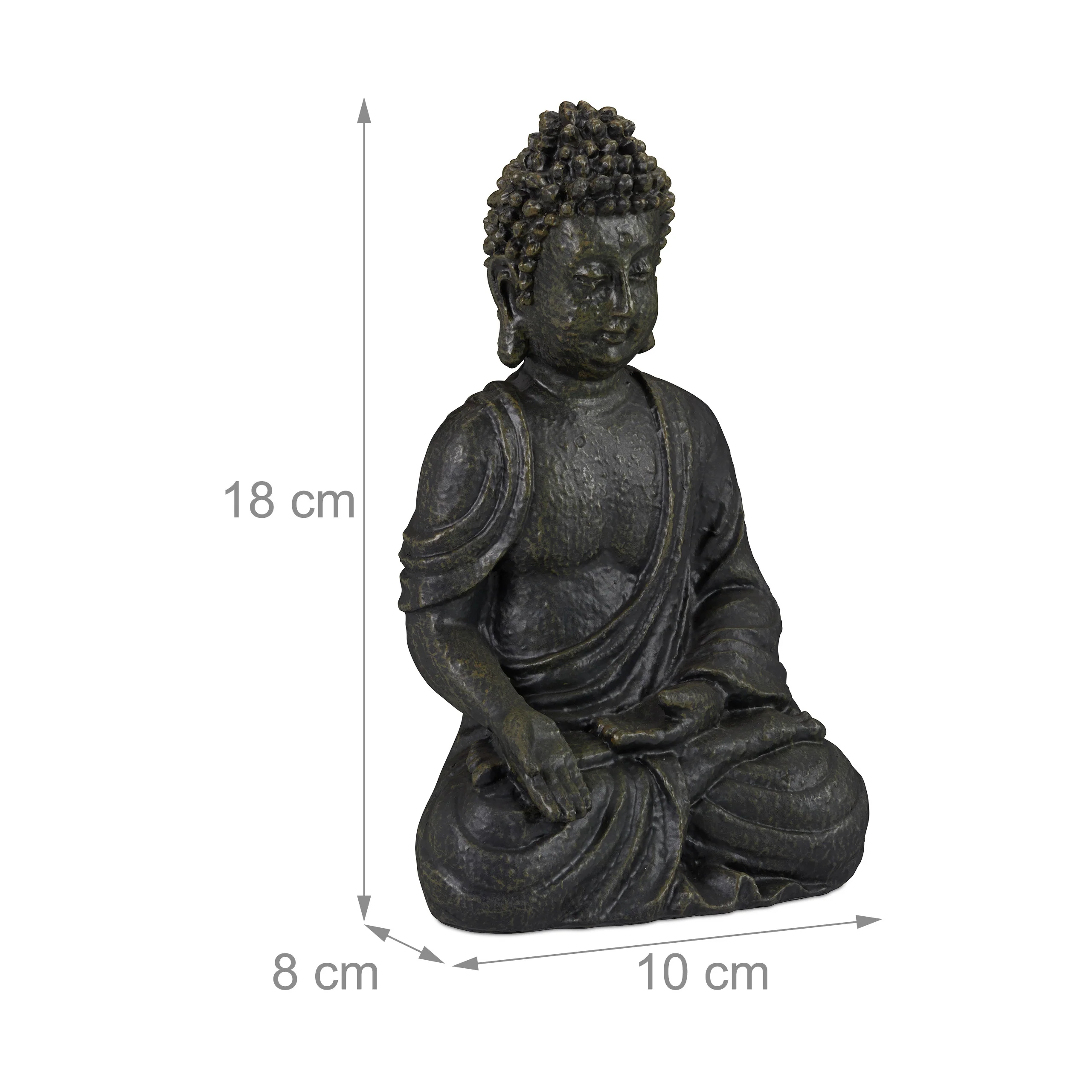 Buddha Figur sitzend 18cm - Image 4