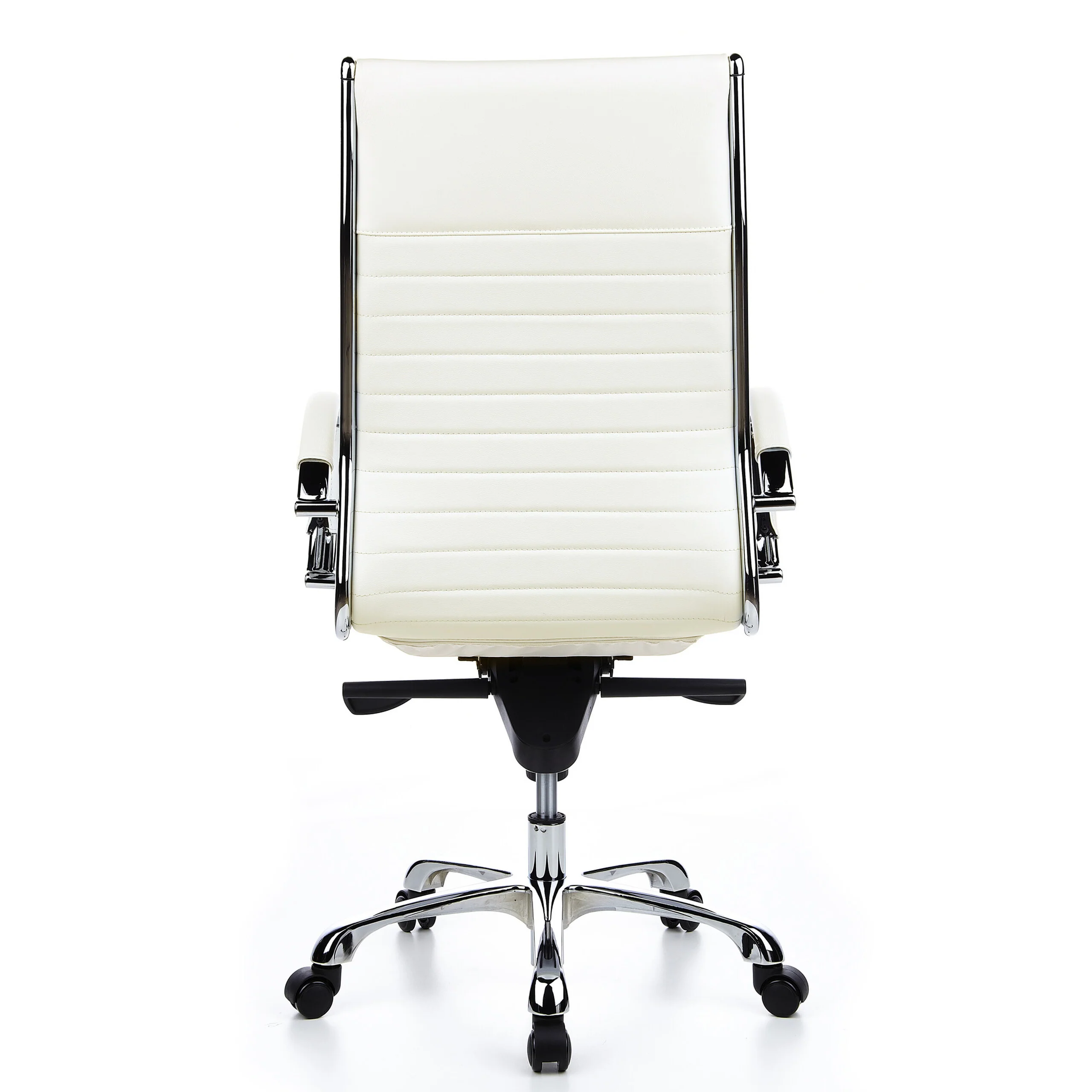 Bürostuhl / Chefsessel PARMA 20 Leder weiß Chrom hjh OFFICE - Image 15