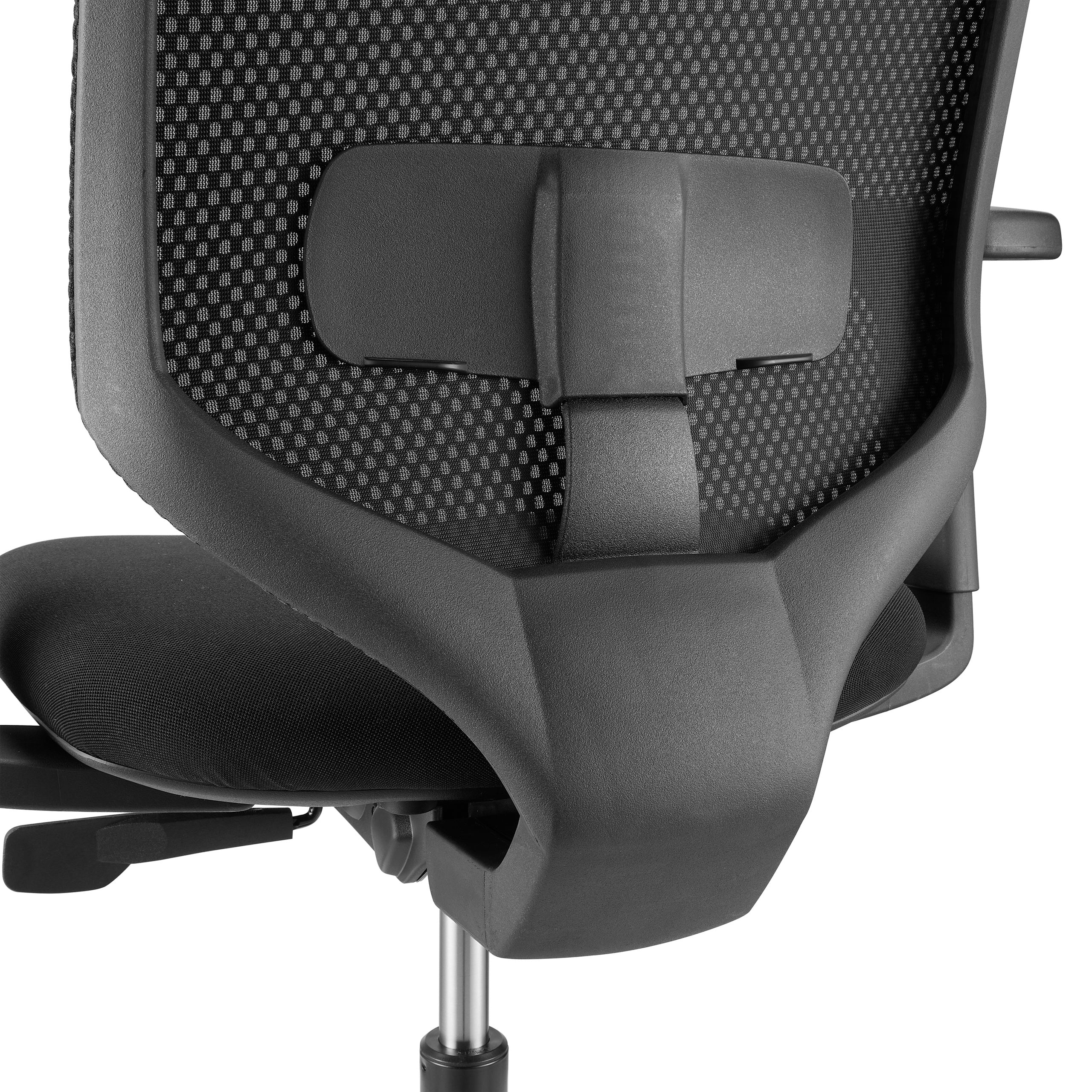 Bürostuhl / Drehstuhl Delvia Stoff / Netzstoff schwarz hjh OFFICE - Image 10