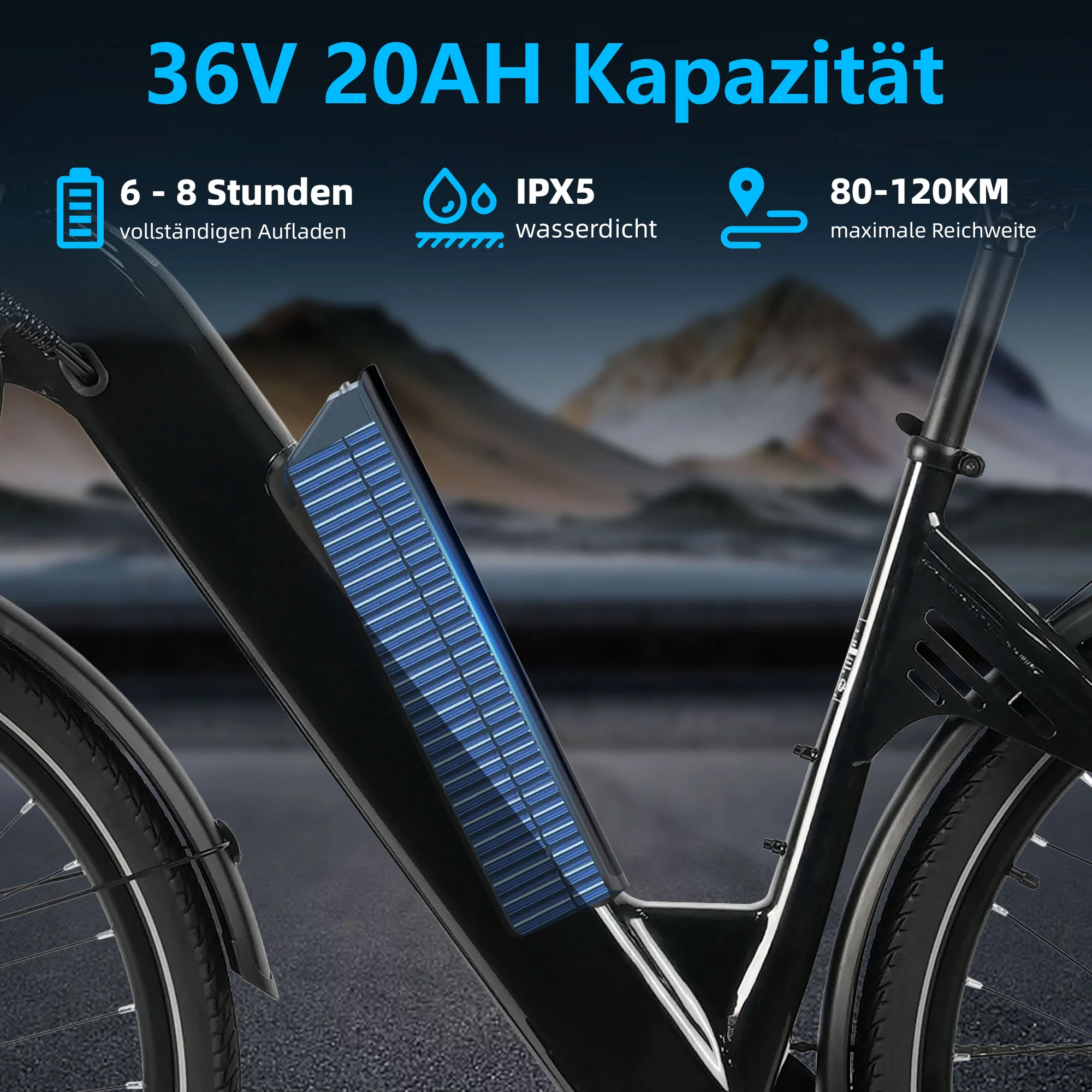 C3SE 28 Zoll 250W Motor 52Nm 120km Reichweite Elektrofahrrad 18Ah 80-120 km ebike - Image 29