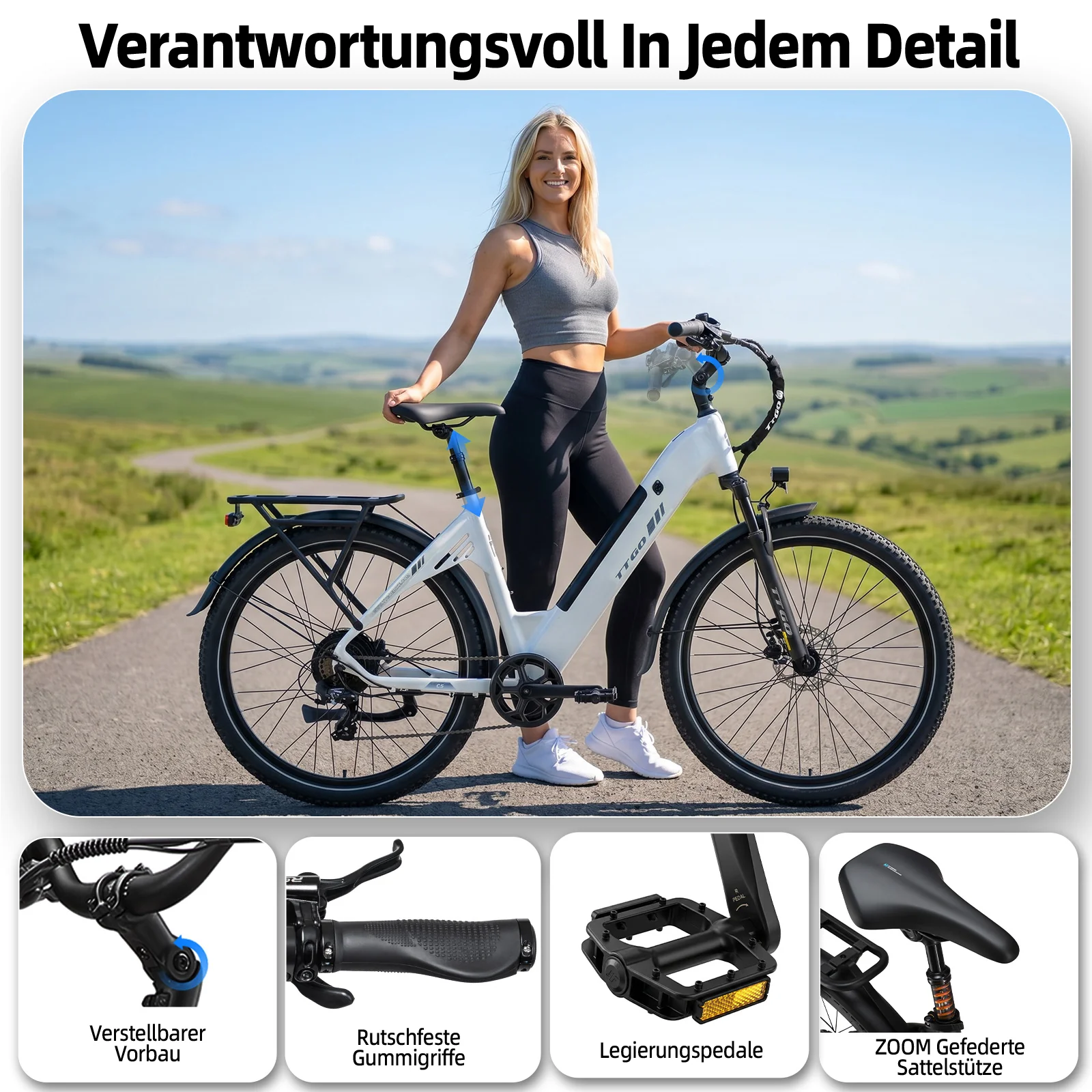 C5 27,5" 48V 250W Hinterradmotor 70Nm 48V13,5Ah Akku 90-110km Reichweite Elektrofahrrad Beschreibun - Image 36