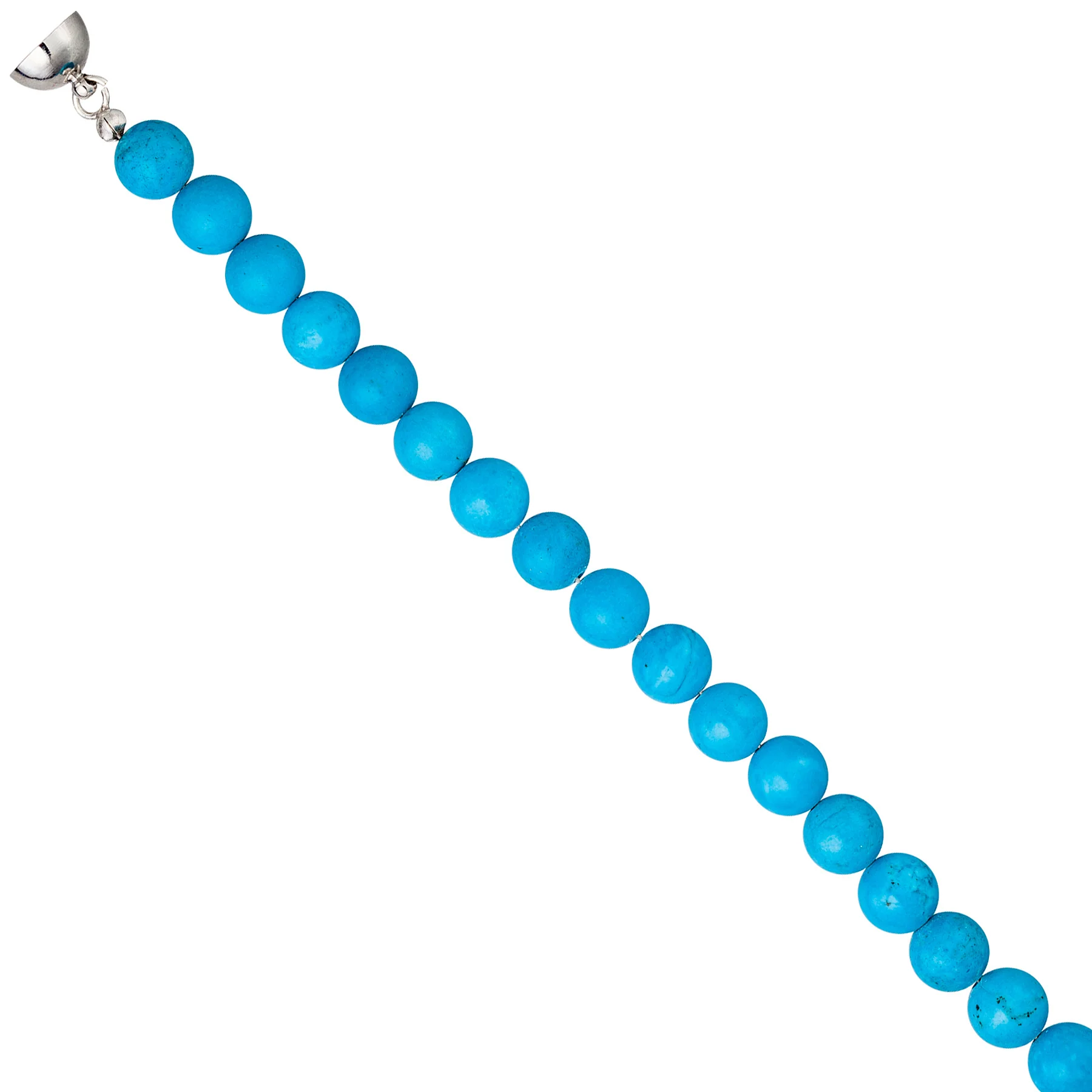 Collier Edelsteinkette aus türkis farbenem Magnesith 80 cm Halskette Kette - Image 2