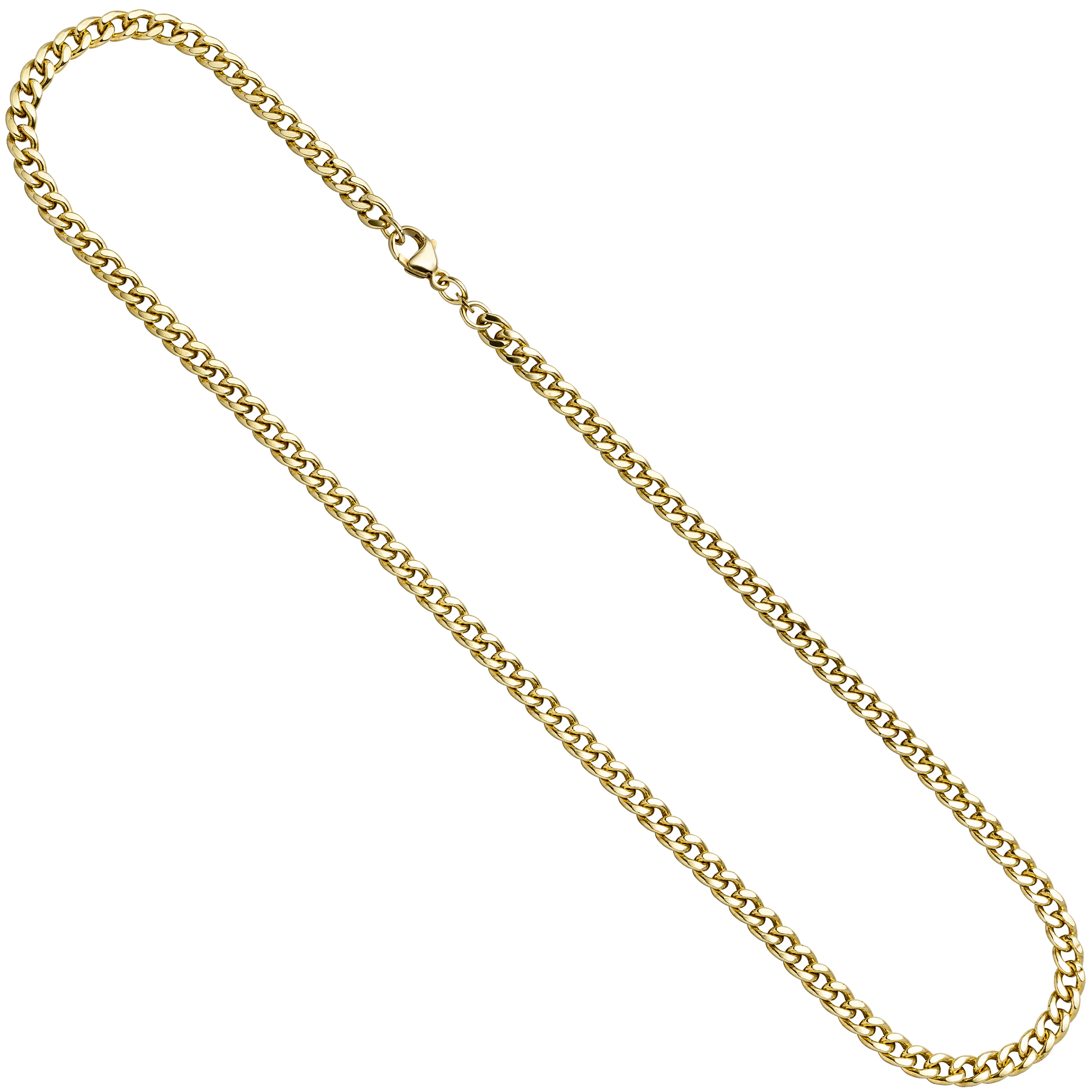 Collier Halskette Panzerkette 333 Gelbgold 5,3 mm 50 cm Gold Kette Goldkette - Image 2
