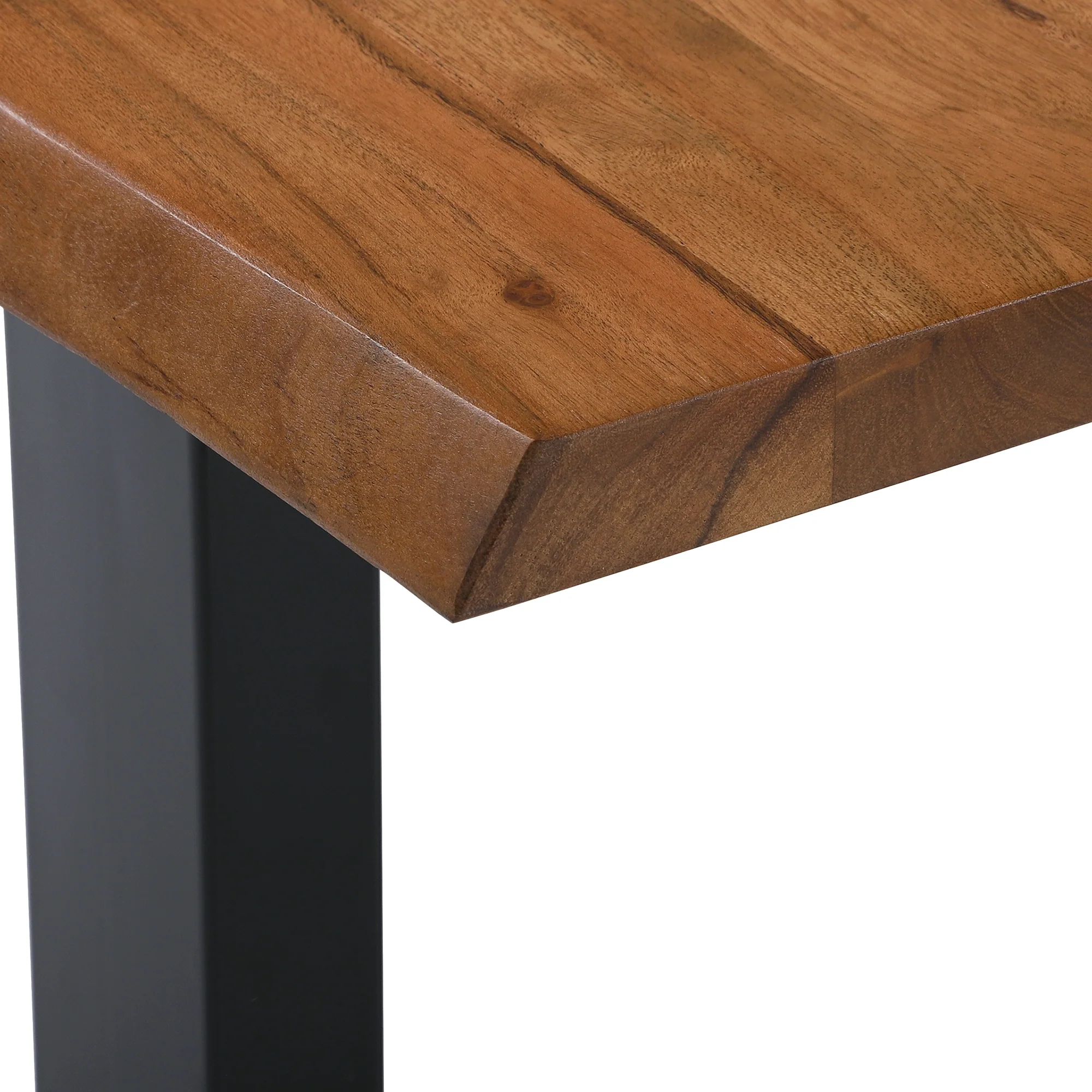 Couchtisch braun/schwarz 110x60 cm aus Akazienholz mit Metallgestell WOMO-Design - Image 3