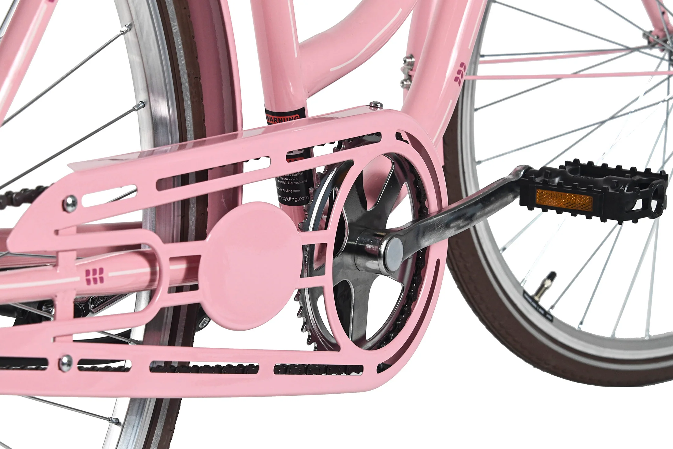 DaCapo Damenrad 28'' Classic Premium Rosa 1 Gang RH 53 cm mit Korb - Image 7