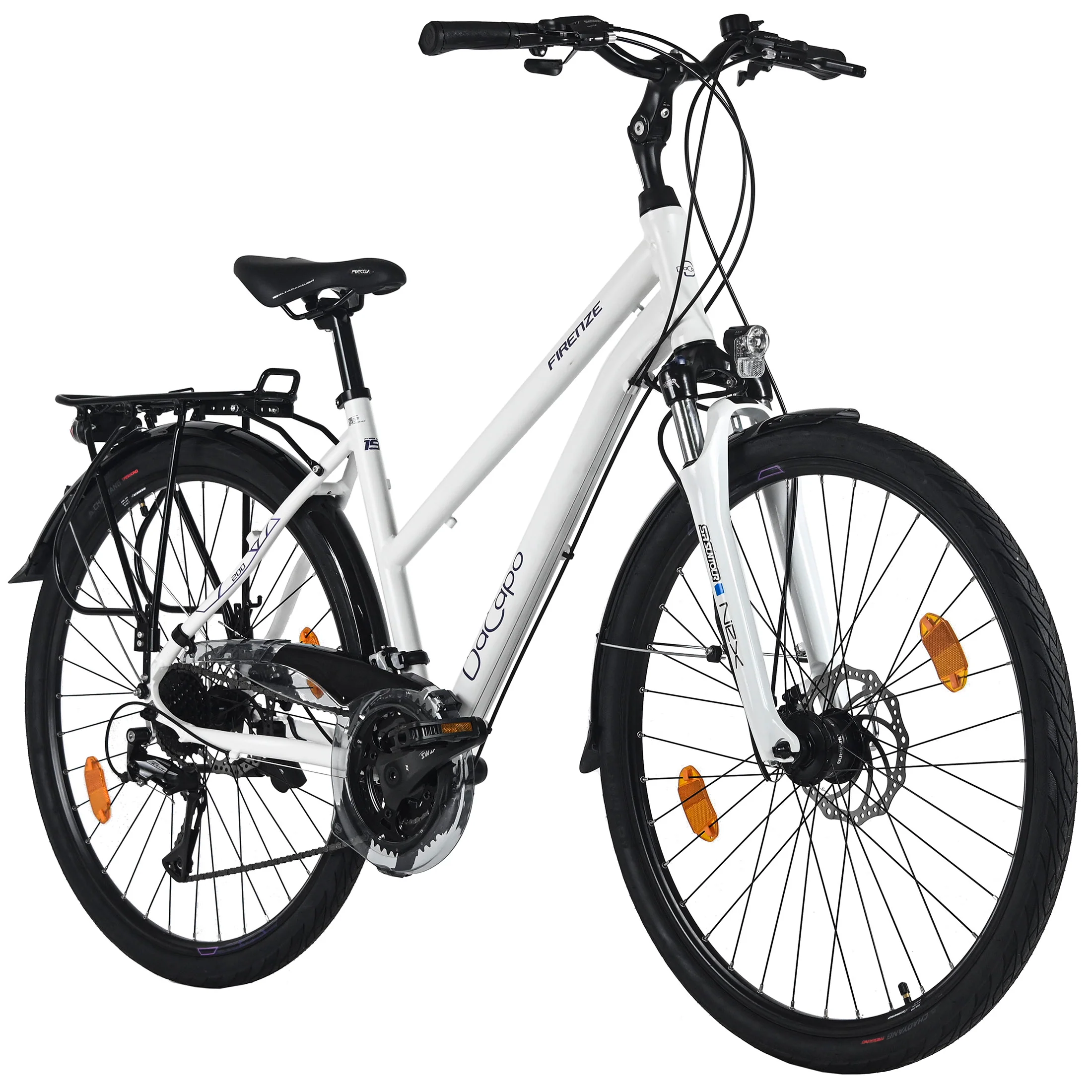 DaCapo Trekkingrad Damen 28'' Firenze 200 weiß 24 Gänge RH 48 cm mechanische Scheibenbremsen - Image 2