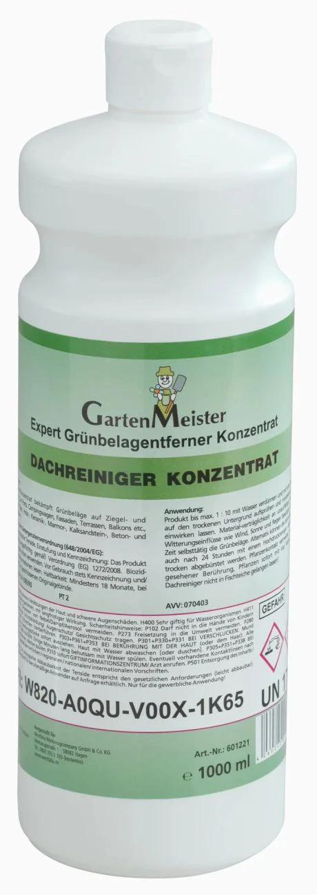 Dachreiniger Konzentrat gegen Grünbelag, 1 Liter für bis zu 100 m²