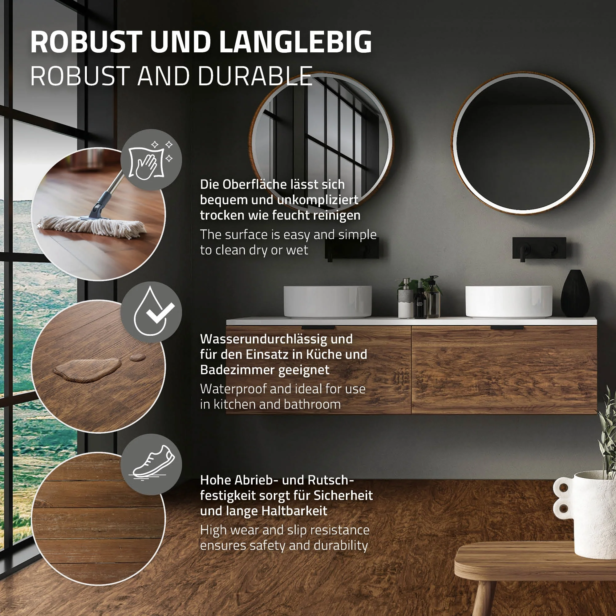 Deluxe PVC Bodenbelag, Click Vinyl 4,62m²/21 Dielen, Belastungsklasse 34 - Image 11