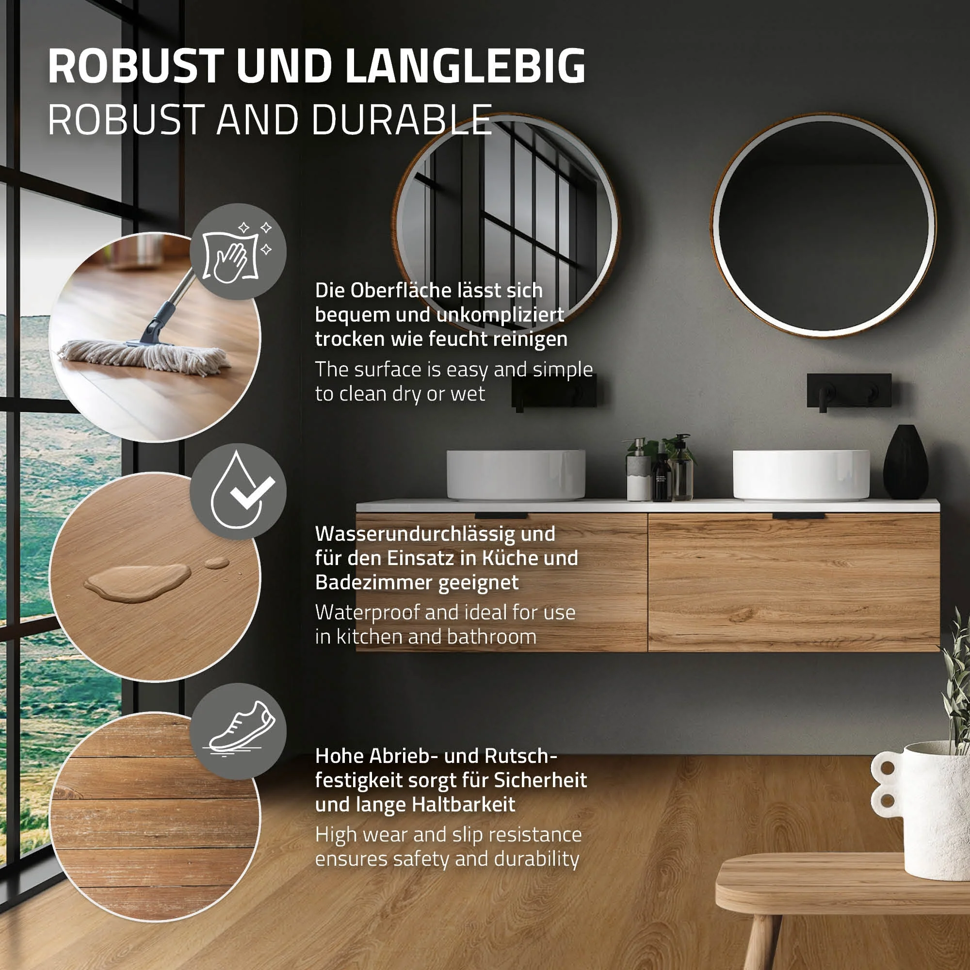Deluxe PVC Bodenbelag, Click Vinyl 4,62m²/21 Dielen, Belastungsklasse 34 - Image 21