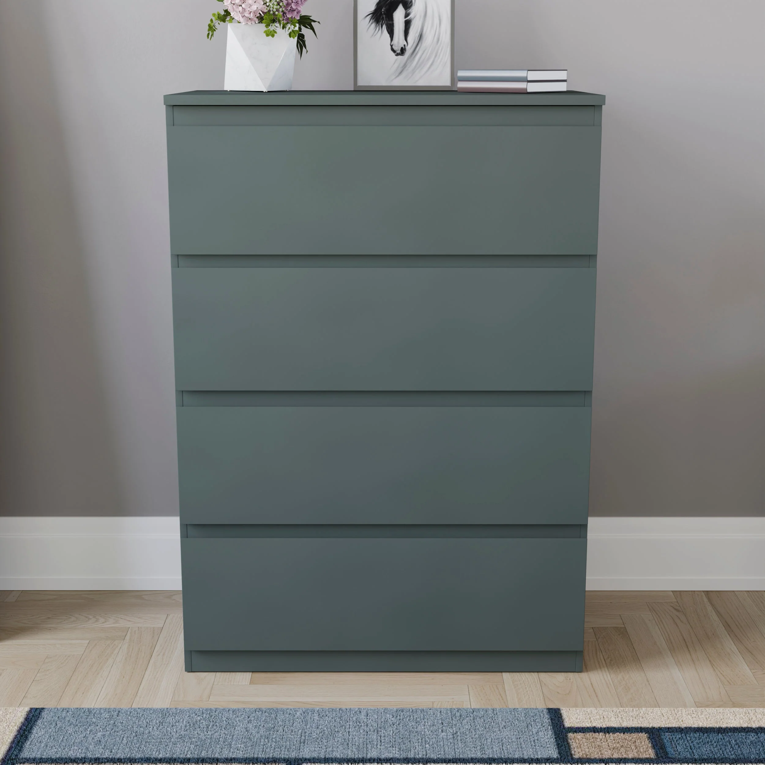 Denver Grün Kommode mit 4 Schubladen – Moderne Schlafzimmermöbel - Image 13