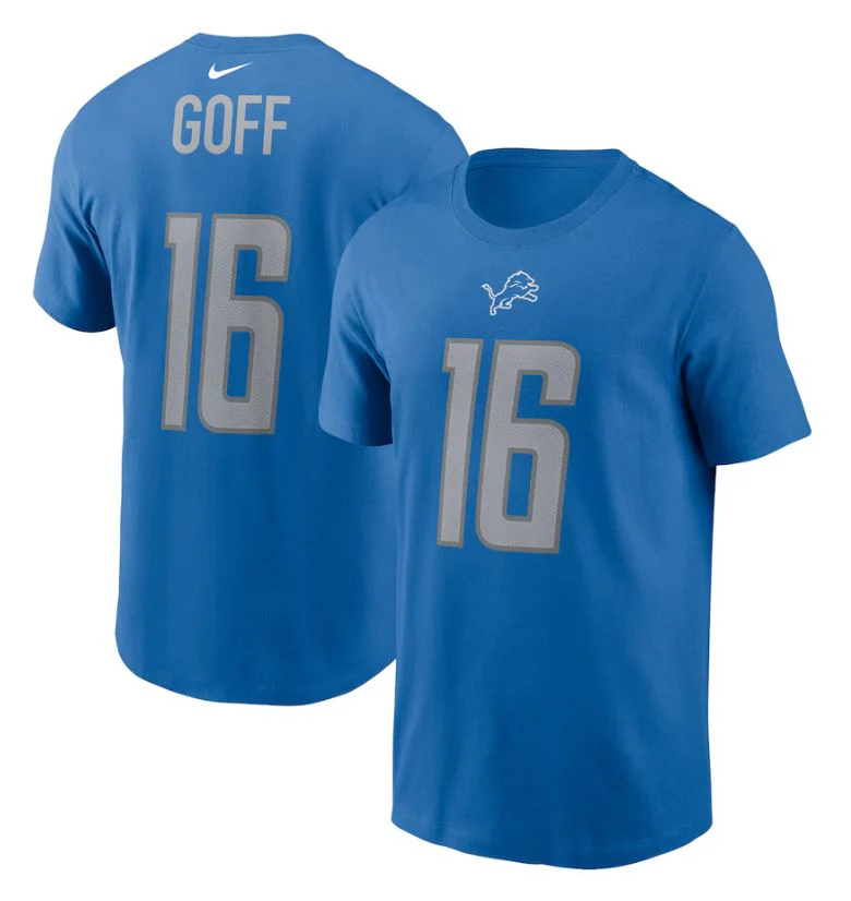 Detroit Lions Nike T-Shirt Goff 16 - Image 3