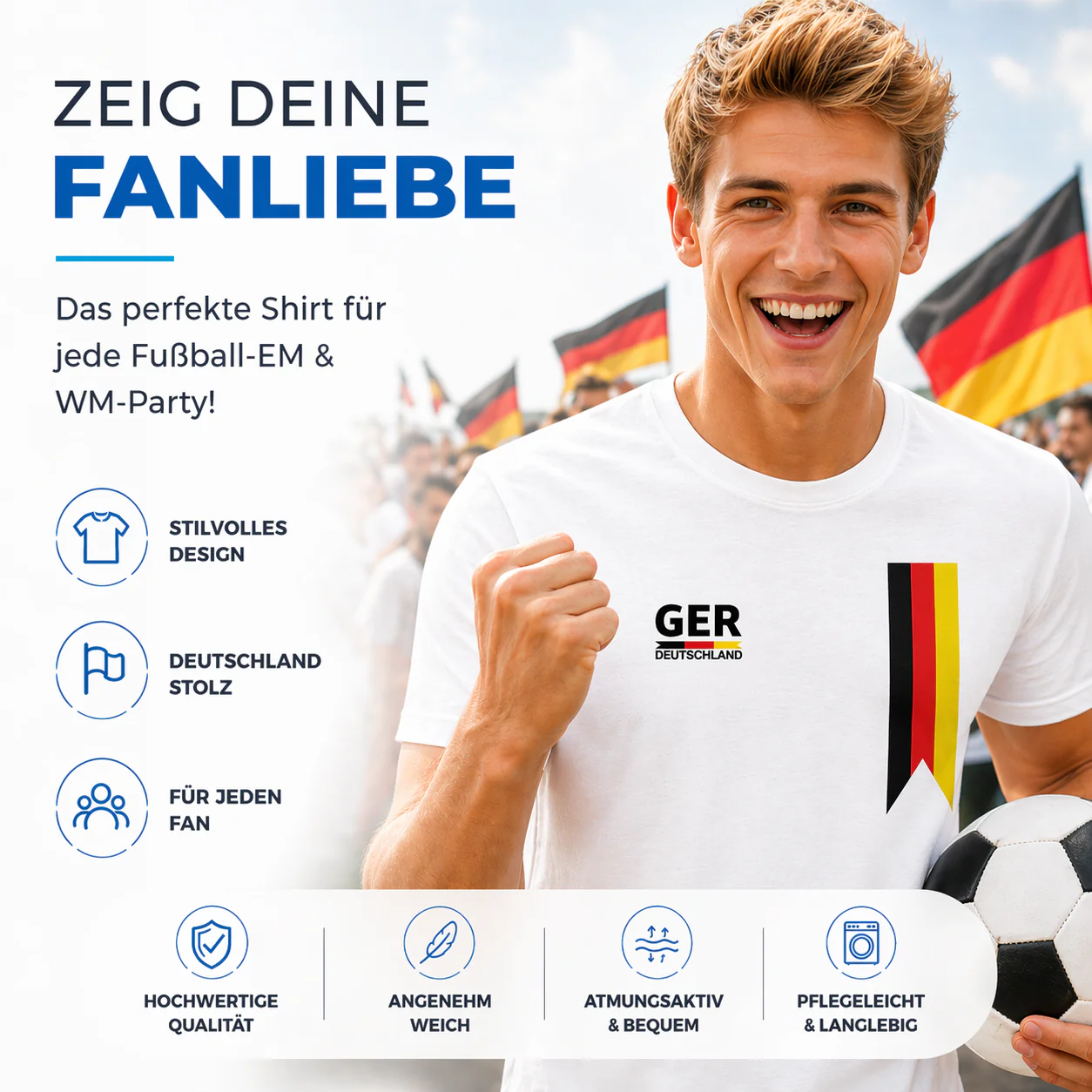 Deutschland T-Shirt WM 2026 – Fußball Weltmeisterschaft 2026 Shirt mit Flagge, WM Fan Shirt - Image 35