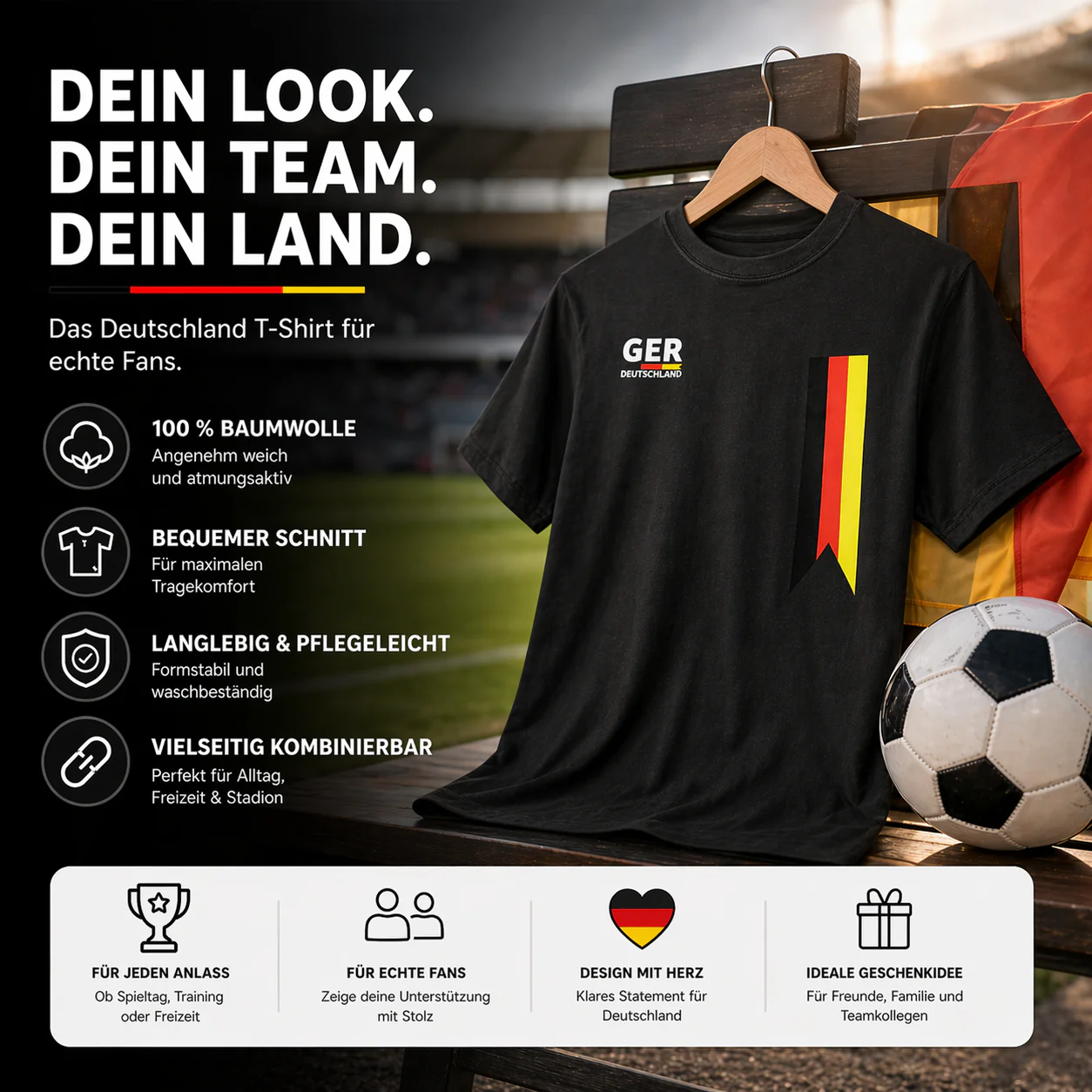 Deutschland Trikot WM 2026 - T-Shirt Herren & Damen - Weltmeisterschaft Shirt mit Flagge - Image 20