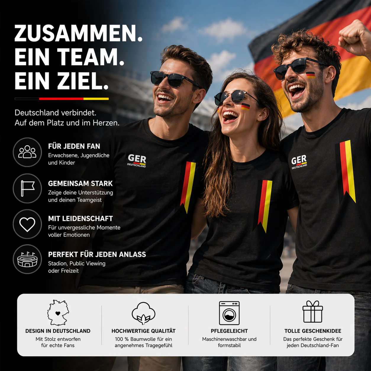 Deutschland Trikot WM 2026 - T-Shirt Herren & Damen - Weltmeisterschaft Shirt mit Flagge - Image 32