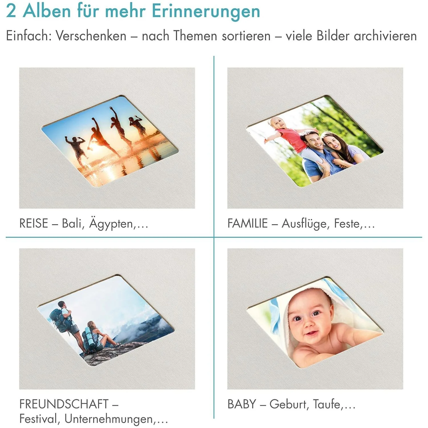 Doppelpack Jumbo Album Kreide 100 Seiten 400 10x15cm - Image 5