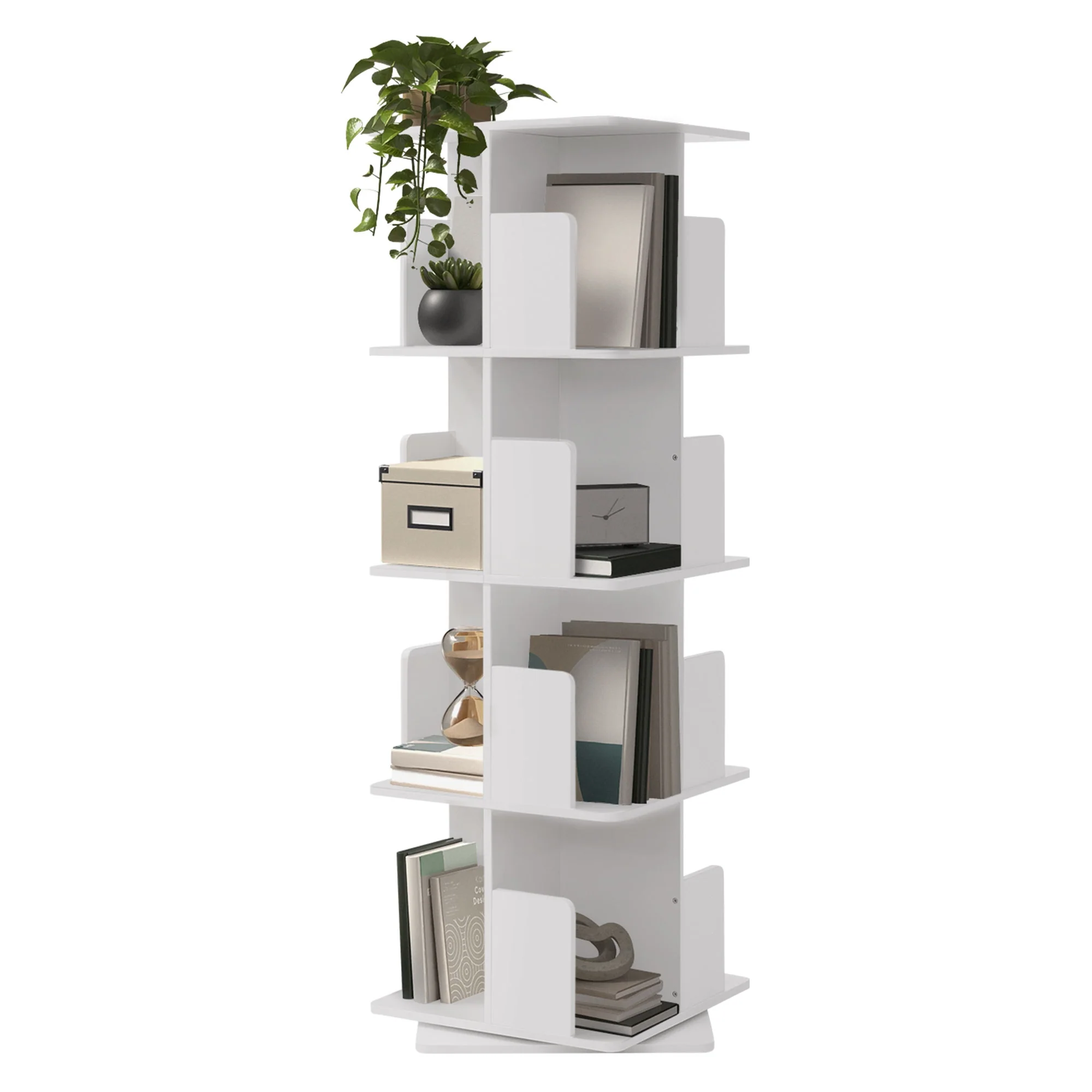 Drehbares Bücherregal Kinder, 12 Fächer, 40x94x40 cm, freistehend, 360 Grad Drehung - Image 17