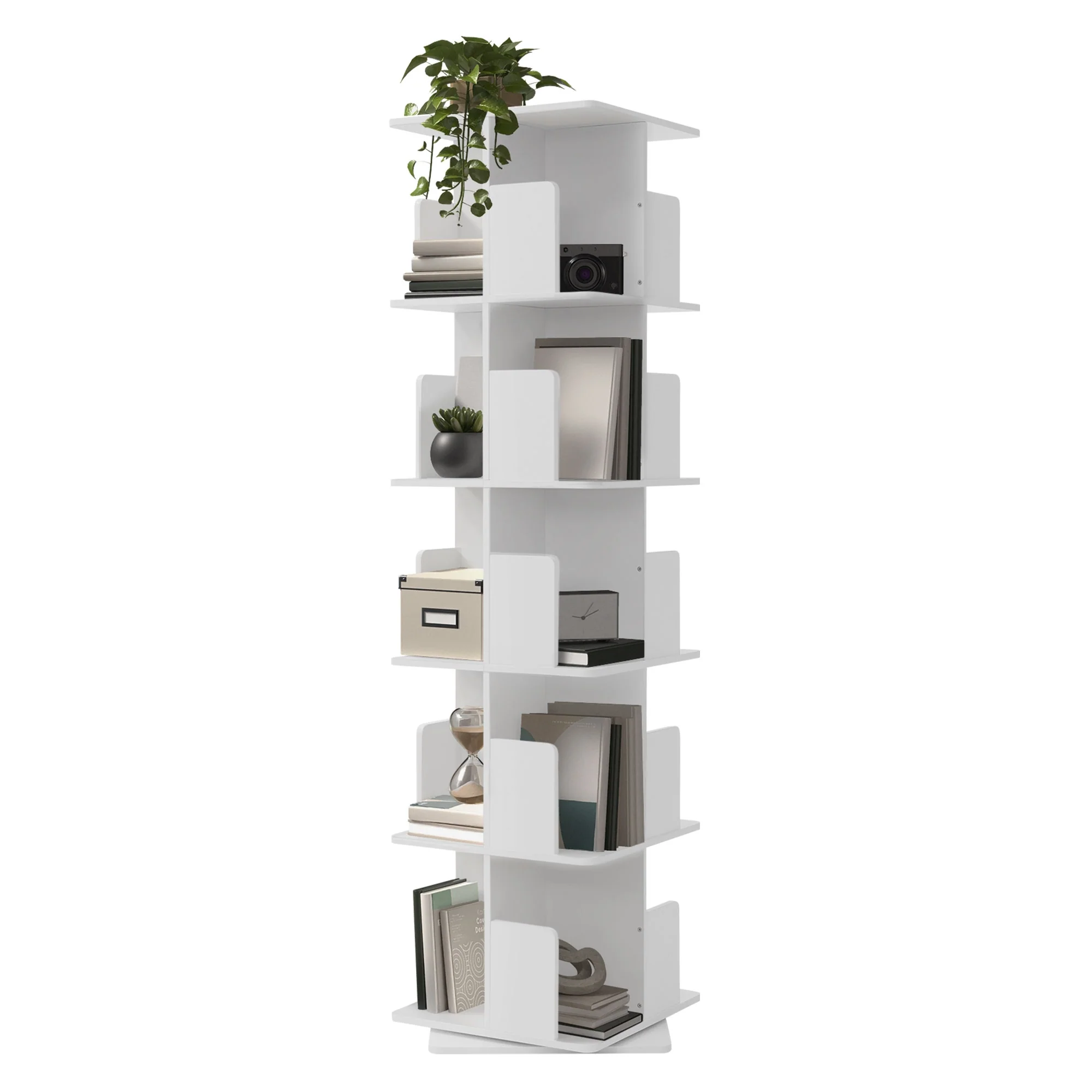 Drehbares Bücherregal Kinder, 12 Fächer, 40x94x40 cm, freistehend, 360 Grad Drehung - Image 50