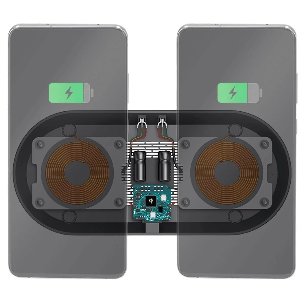 DUAL Kabelloses Ladegerät + Netzteil Set QI-FC10 DUO - Image 5