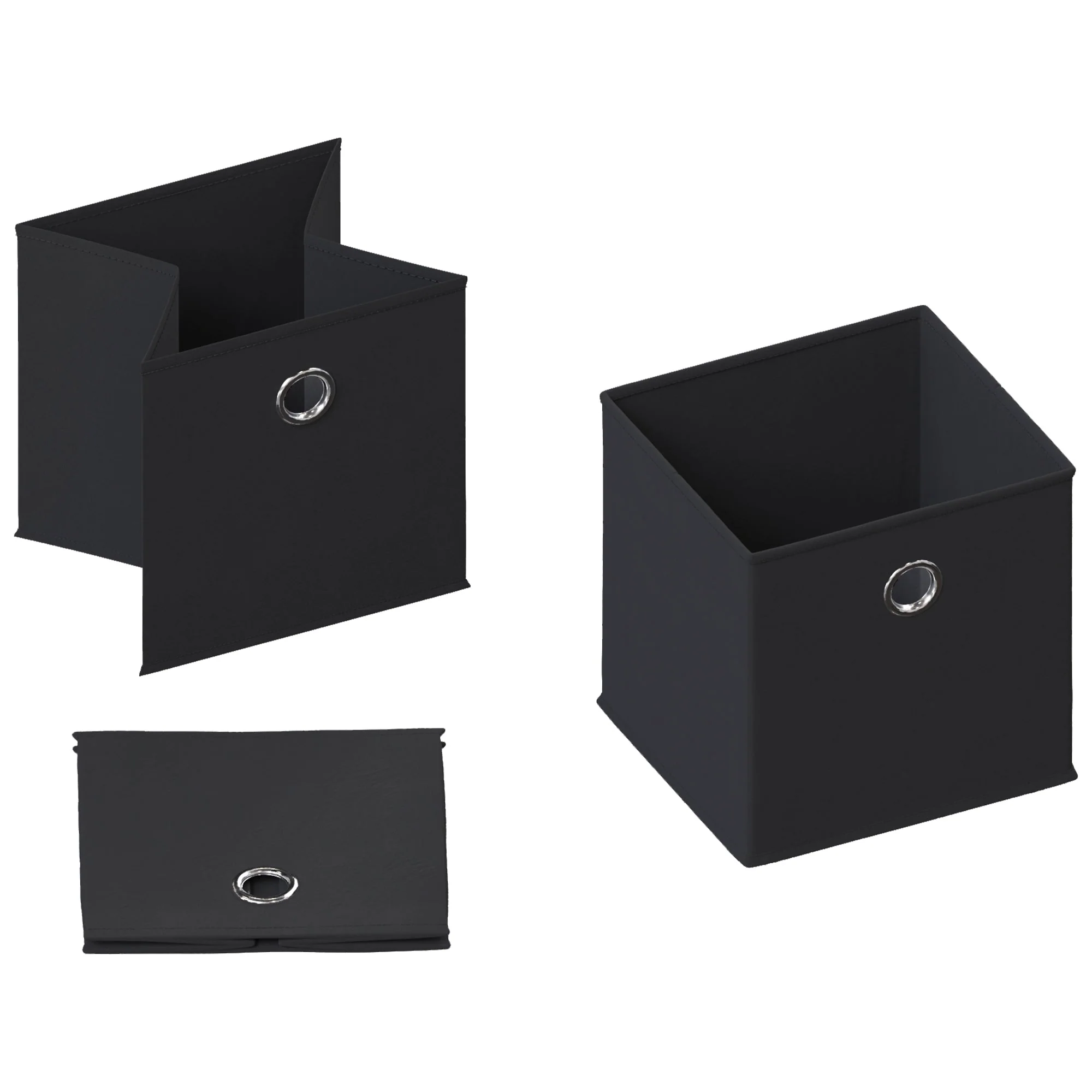 Durham Weiß – 1x Faltbarer Aufbewahrungskorb Stoffbox mit Metallgriff - Image 10