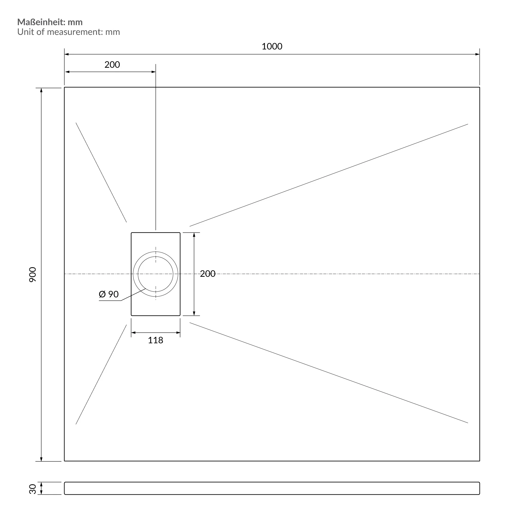 Duschwanne, Extra flache und robuste SMC, Höhe 30 mm, Anti-Rutsch-Oberfläche, Schieferoptik - Image 103