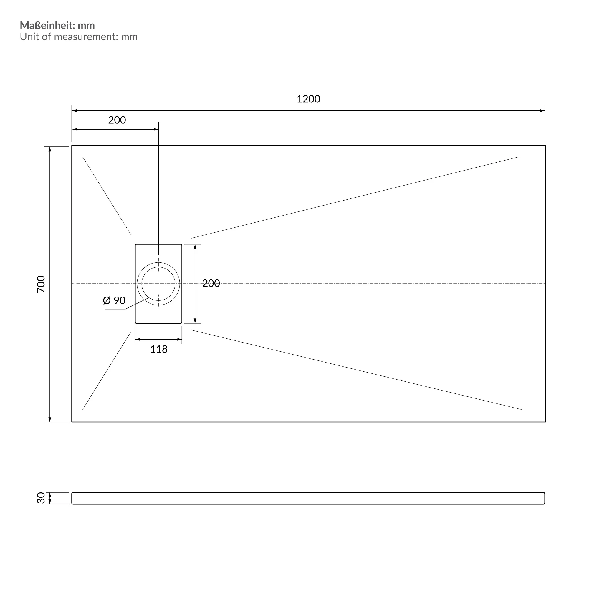 Duschwanne mit Ablaufgarnitur, Extra flache und robuste SMC, H:30 mm, Rutschfest, Schieferoptik - Image 113