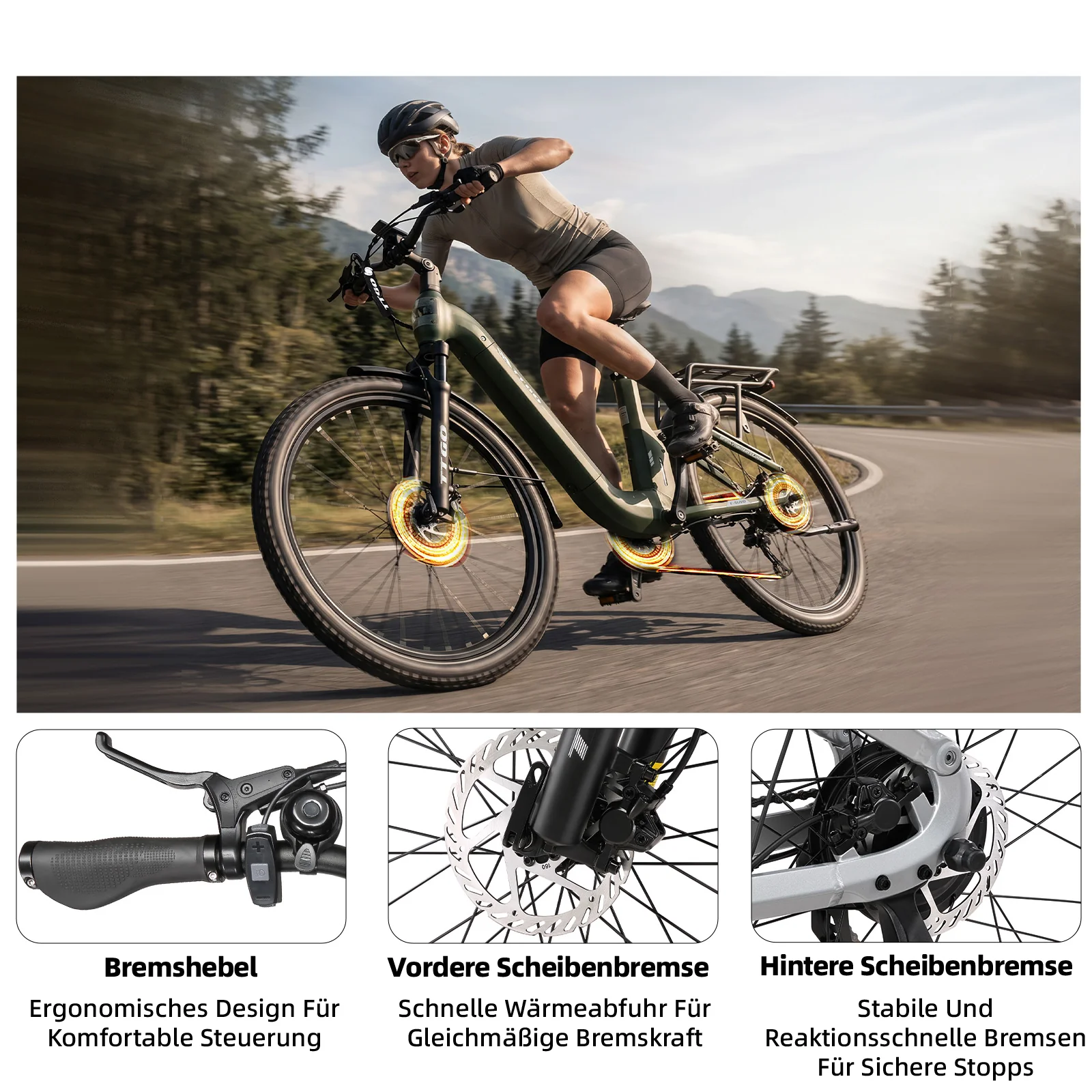 E-SUVO 27,5" 48V 250W Hinterradmotor 70Nm 48V15Ah Akku 100-120km Reichweite E-Bike mit Vollfederung - Image 17
