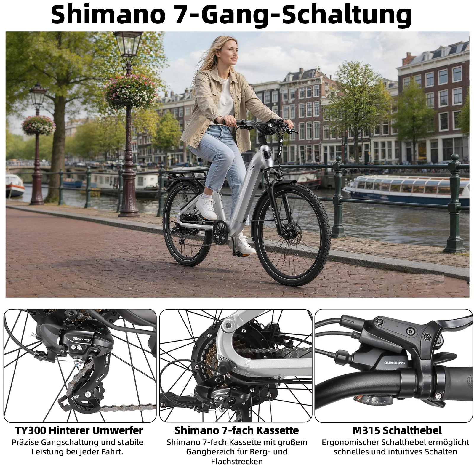 E-SUVO 27,5" 48V 250W Hinterradmotor 70Nm 48V15Ah Akku 100-120km Reichweite E-Bike mit Vollfederung - Image 30