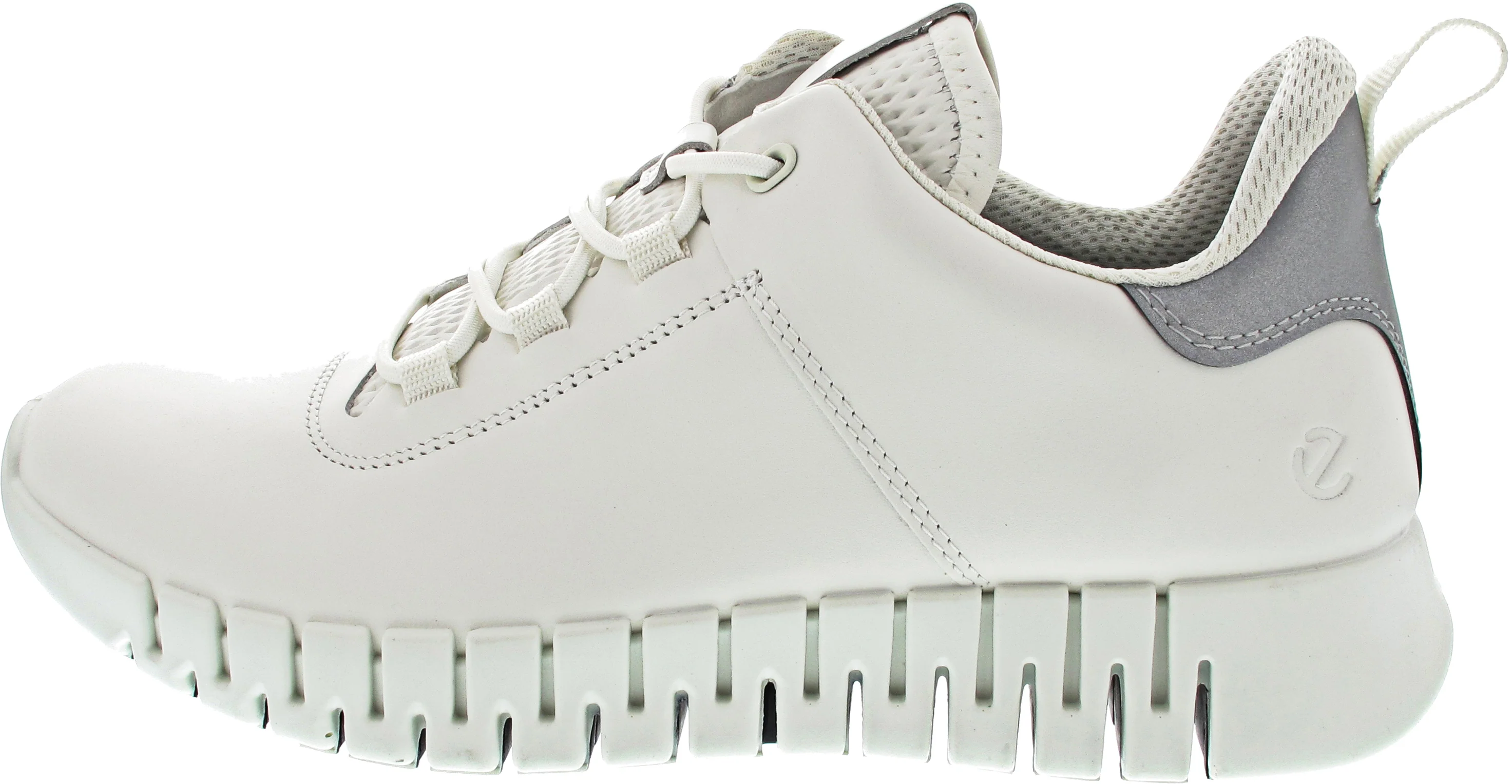 Ecco Gruuv Sneaker Lea sportlicher Schnürer Weiß - Image 3