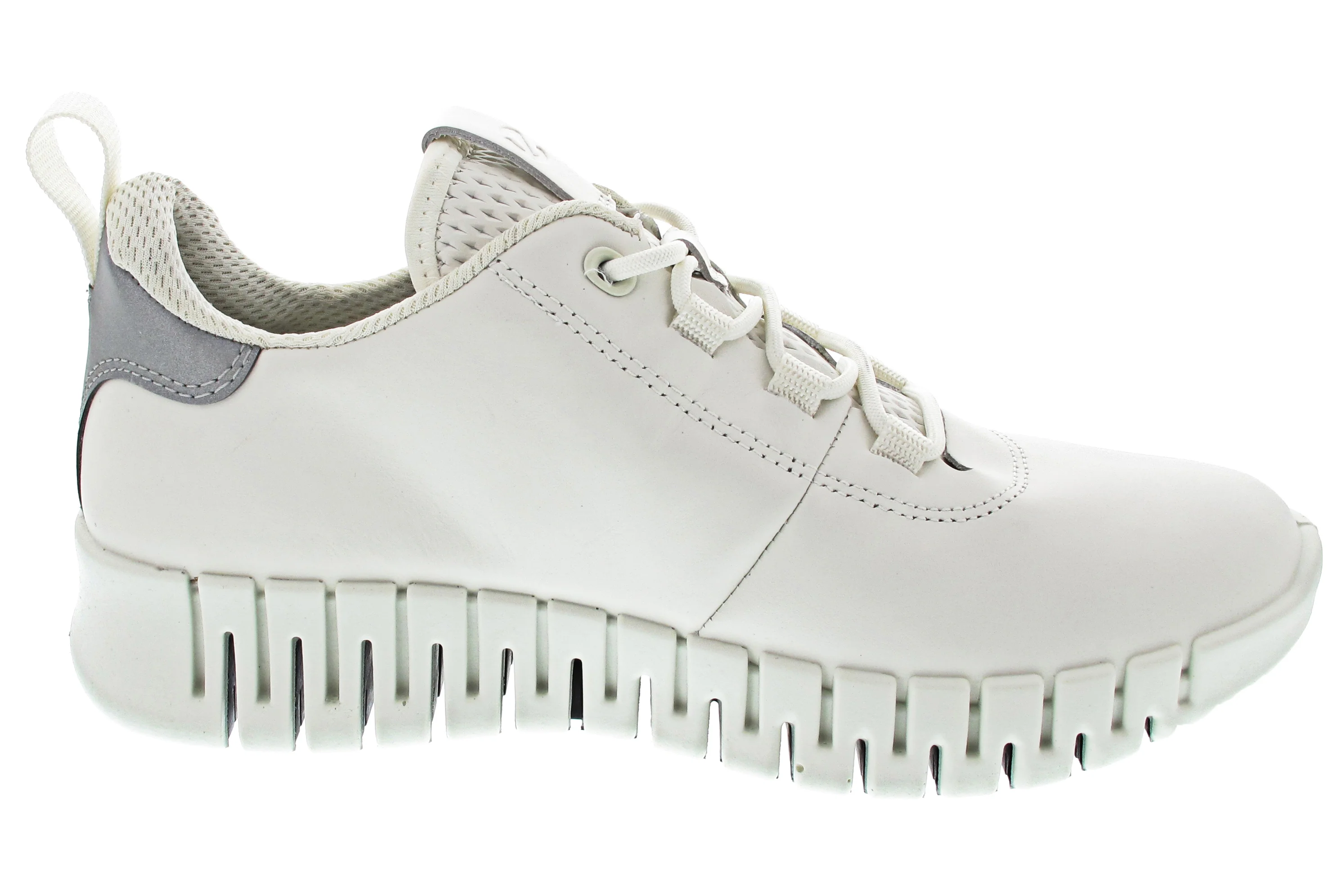 Ecco Gruuv Sneaker Lea sportlicher Schnürer Weiß - Image 8