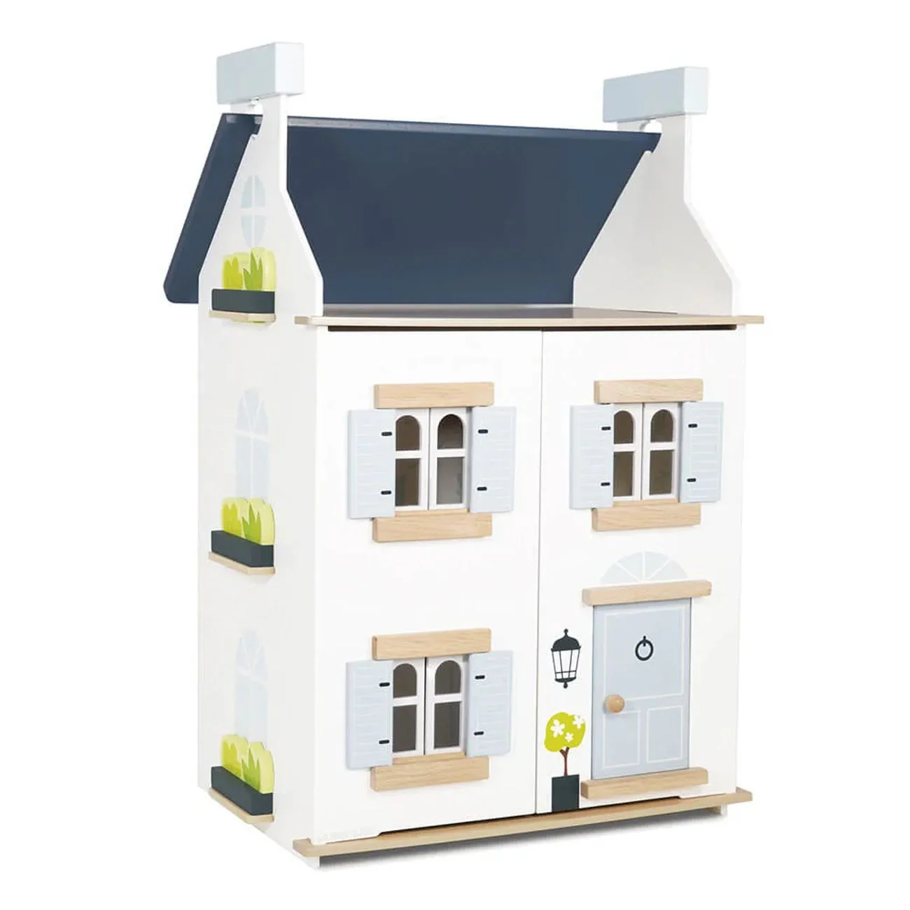 Elegantes Holz-Puppenhaus mit drei Etagen und modernem Design - Image 6