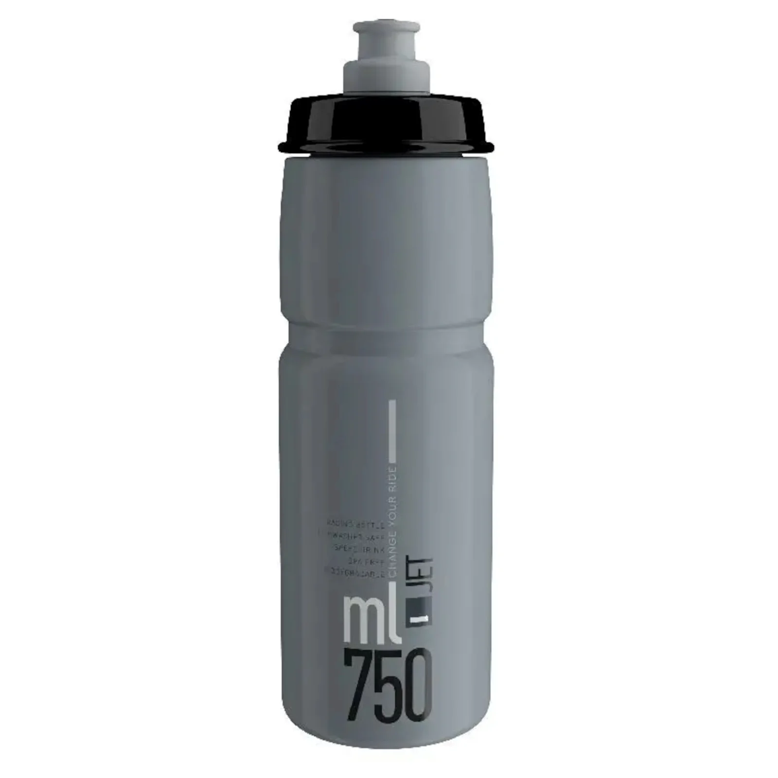 Elite Trinkflasche Jet 750ml Grau Schwarz