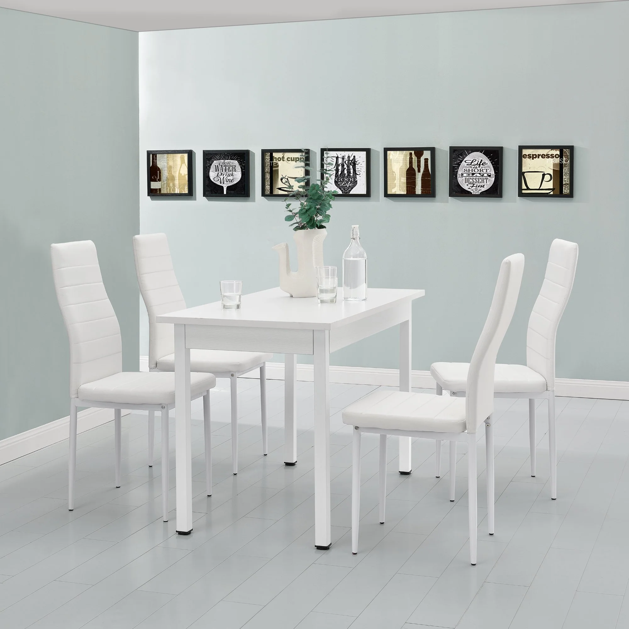 [en.casa] Moderner Esstisch Weiß 120x60cm 4 Personen Tisch Esszimmertisch Küchentisch - Image 3