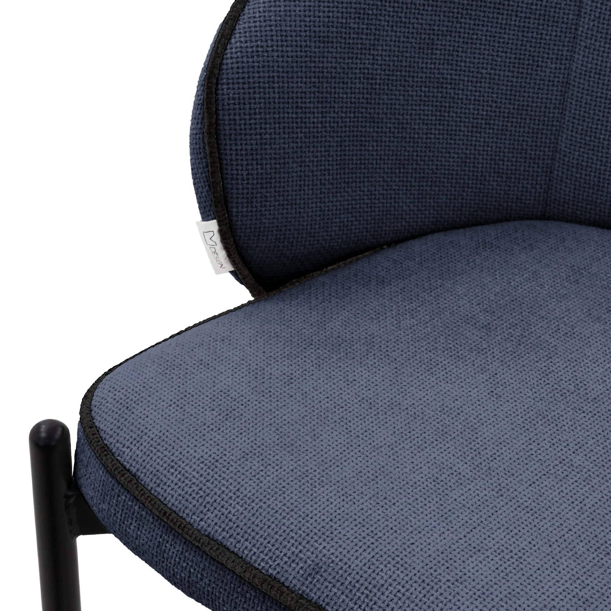 Esszimmerstühle Set mit Stoffbezug und Metallbeinen, ergonomische Rückenlehne - Image 105