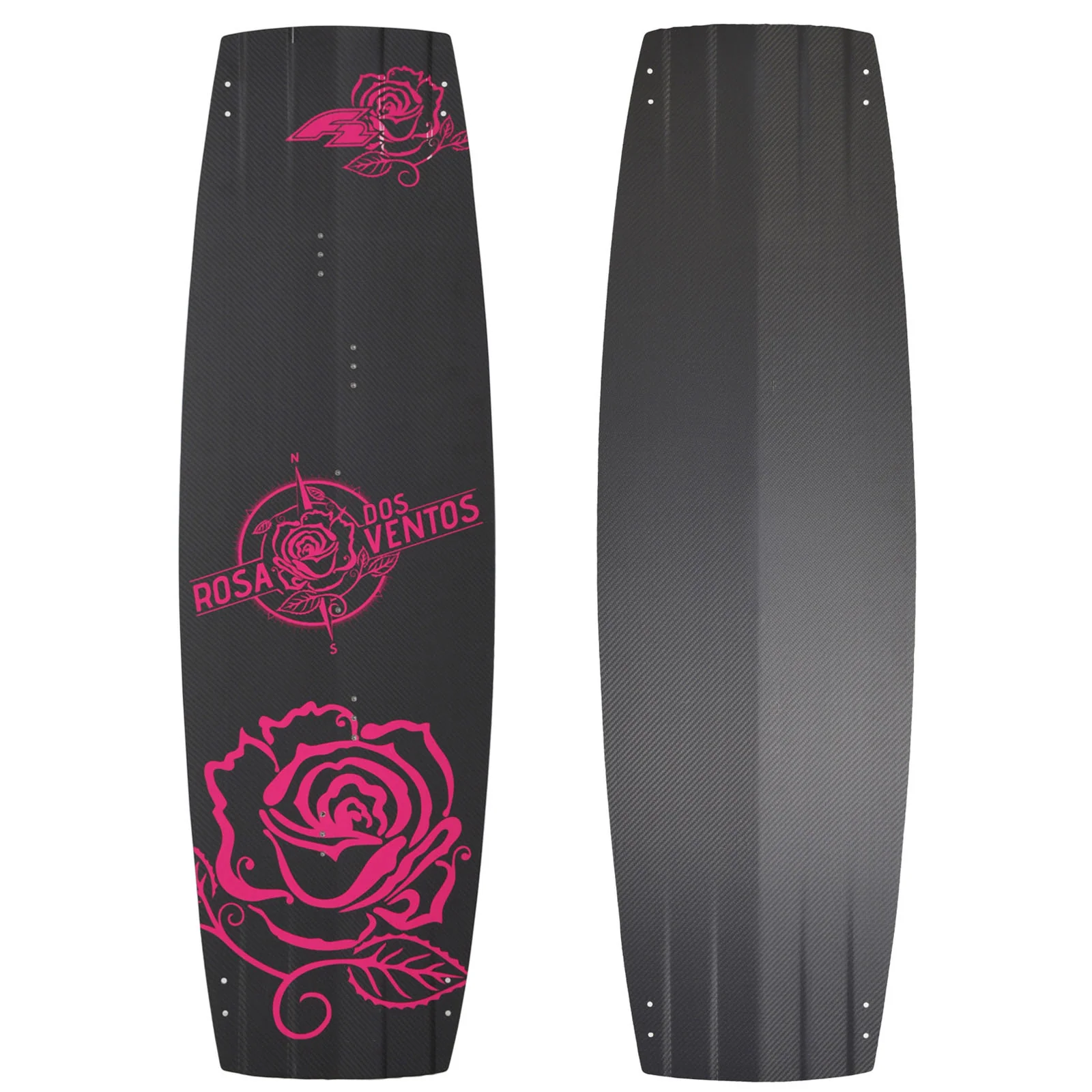 F2 Damen Kiteboard Estefania Rosa Promodel Carbon 139cm Schwarz/Pink