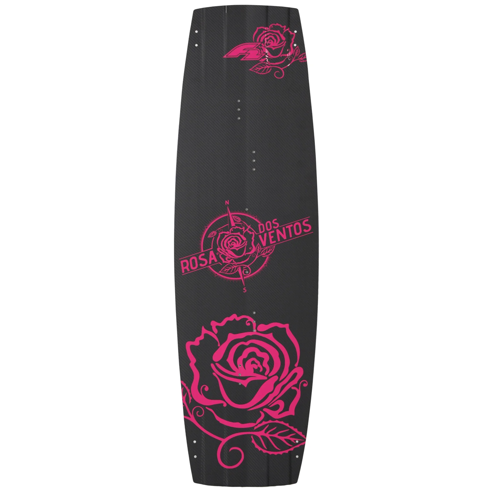 F2 Damen Kiteboard Estefania Rosa Promodel Carbon 139cm Schwarz/Pink - Image 2