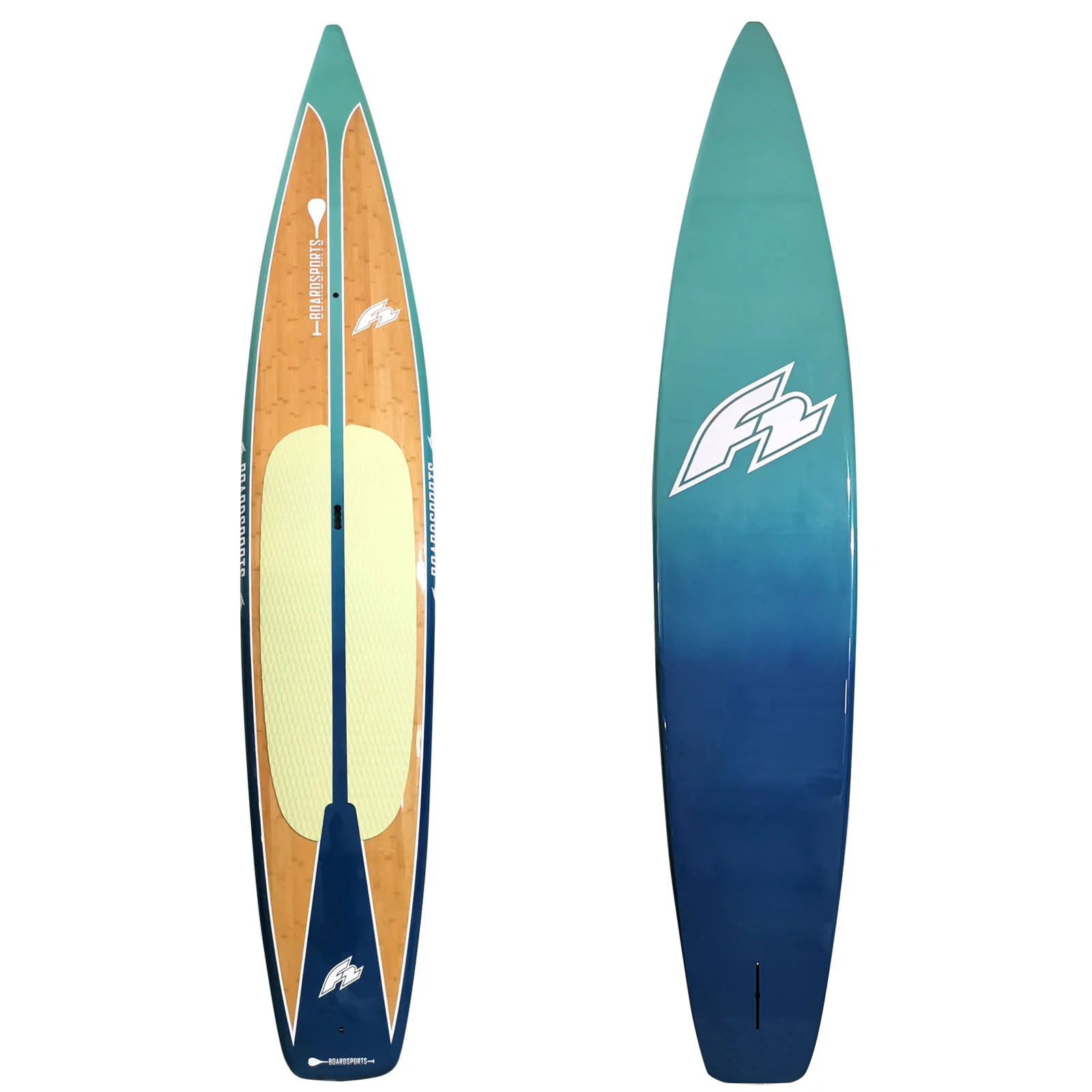 F2   Hard SUP Ride Pro Bamboo Tour  12,6 Türkis