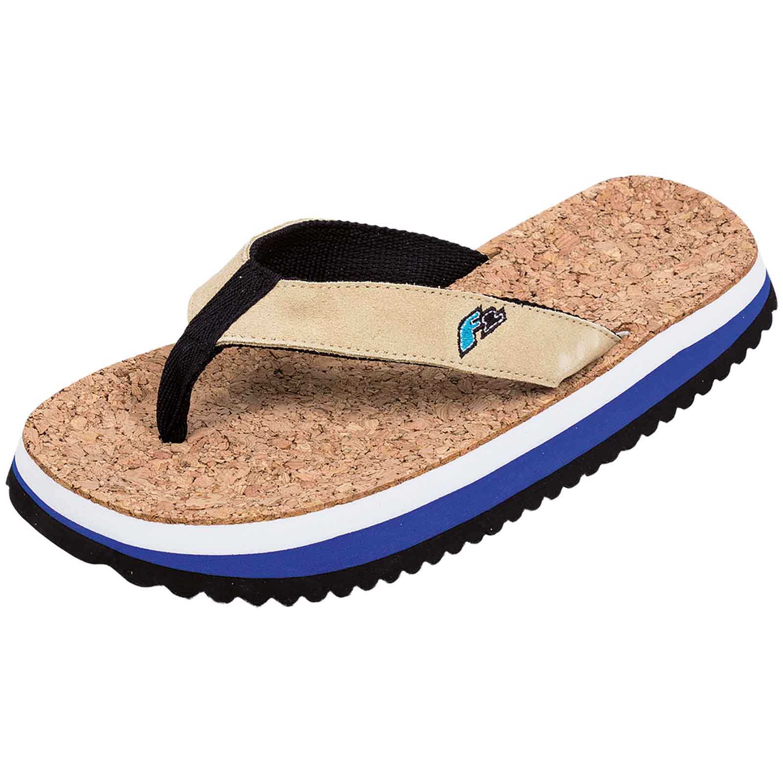 F2 Herren Schuhe Beach Slipper Flip Flops 36/37 Blau/Beige - Image 18