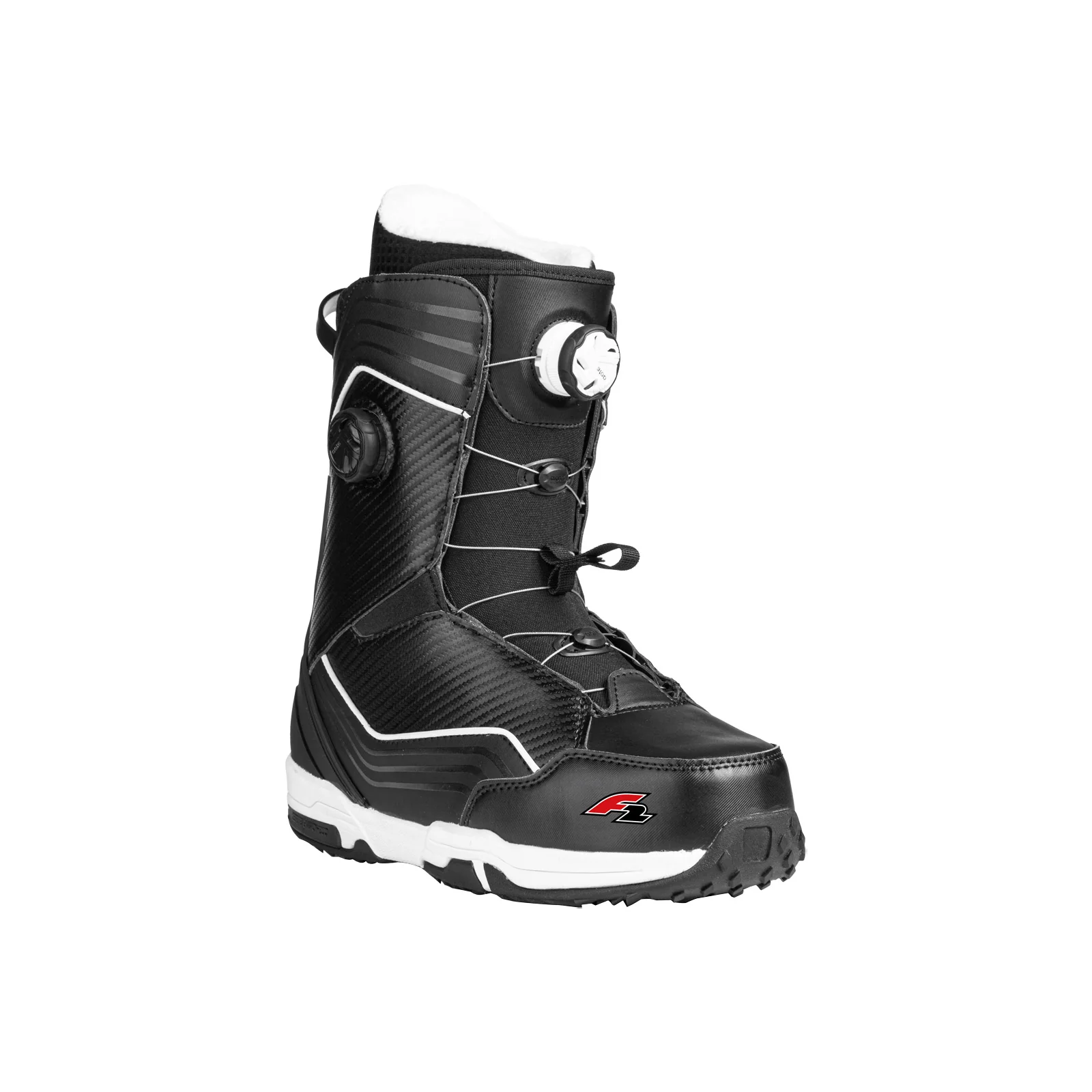 F2 Herren Snowboard Softboots Team Double Atop  Gr. 42 (MP 27,0) Schwarz - Image 15